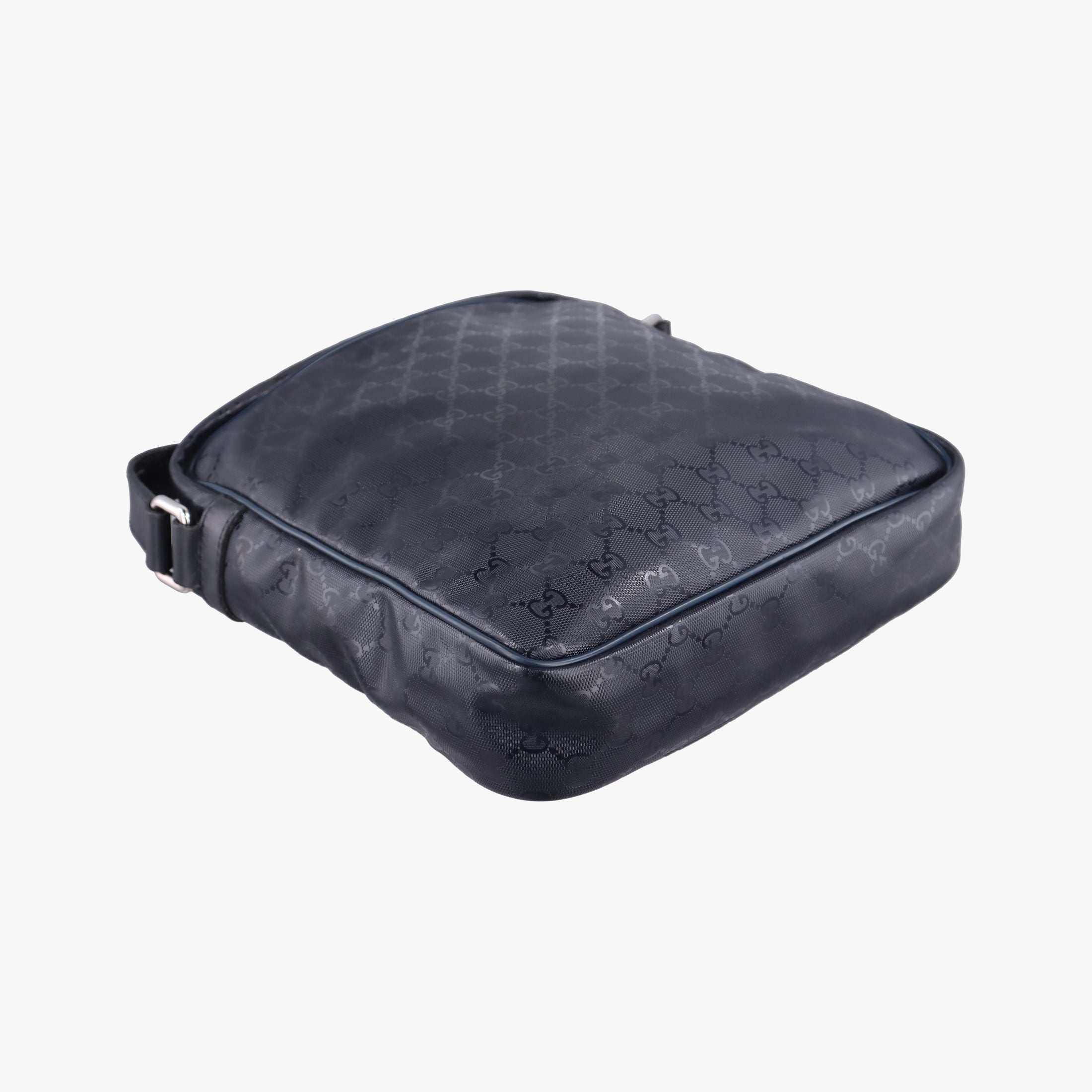 Pre-owned Gucci GG Imprime Messenger Navy PVC coated canvas×Leather 201448 shoulderbag | stylenewstar