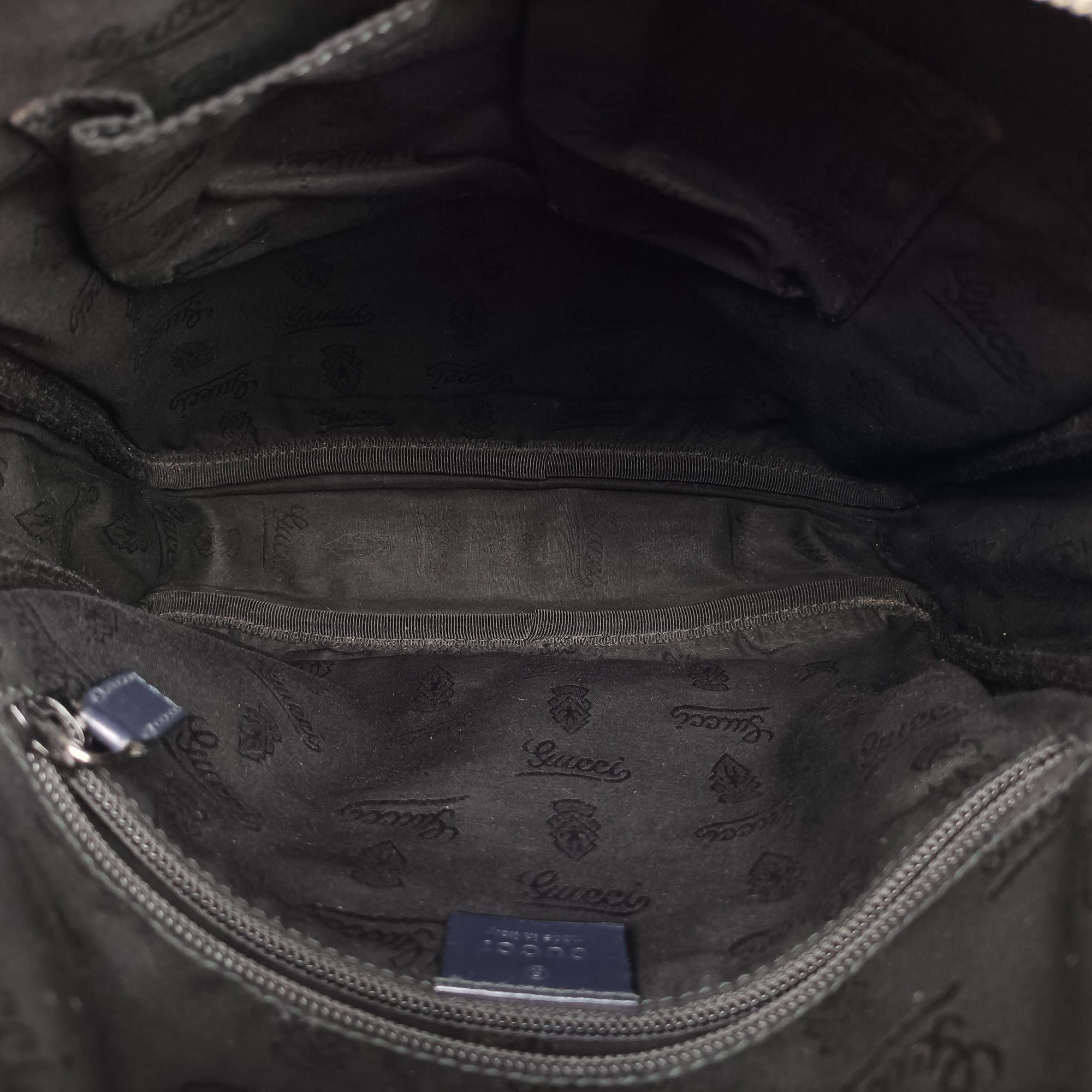 Pre-owned Gucci GG Imprime Messenger Navy PVC coated canvas×Leather 201448 shoulderbag | stylenewstar