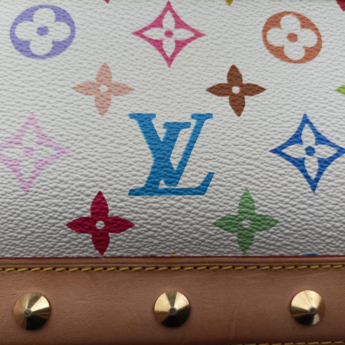 Pre-owned Louis Vuitton Alma PM white Monogram Multicolor M92647 handbag | stylenewstar