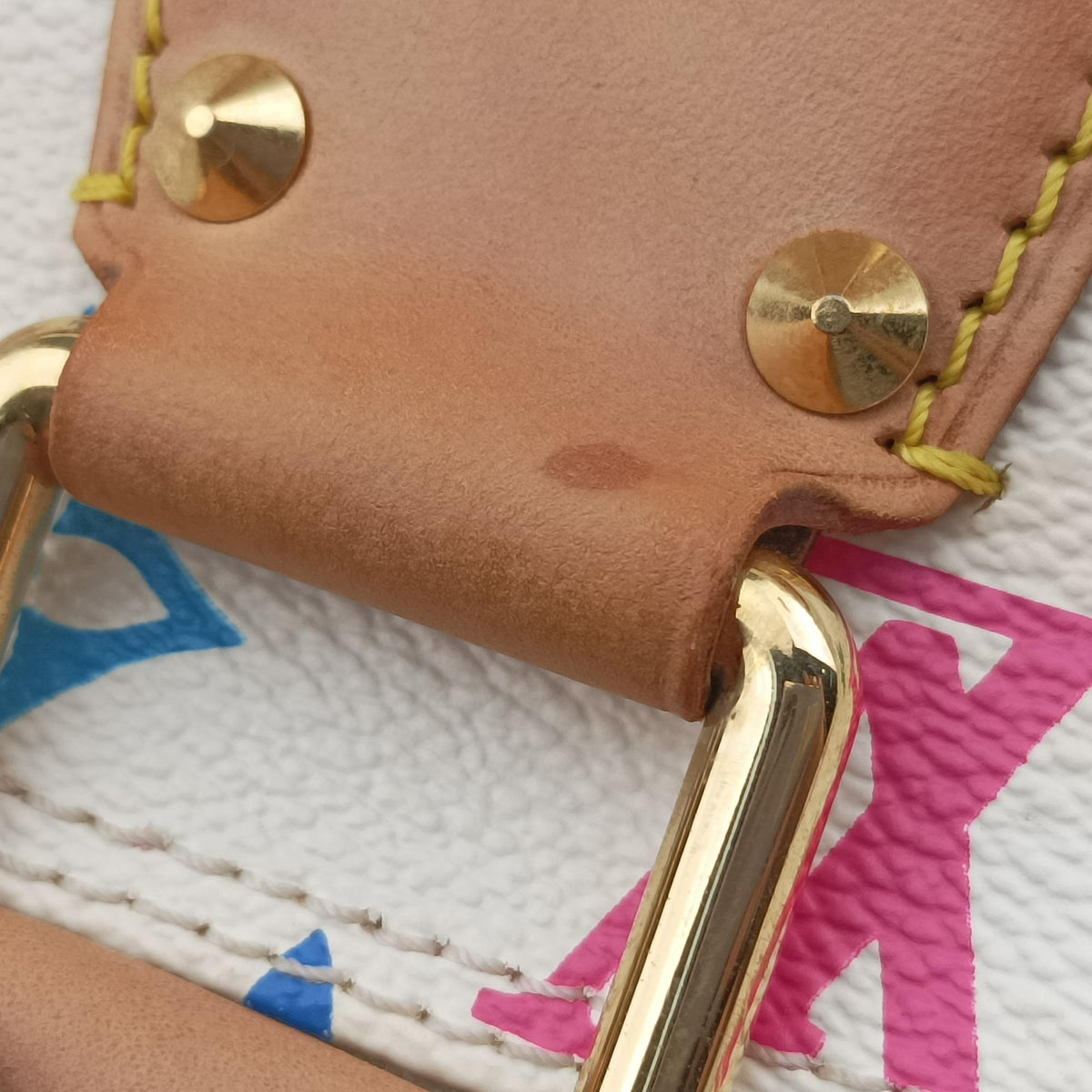 Pre-owned Louis Vuitton Alma PM white Monogram Multicolor M92647 handbag | stylenewstar