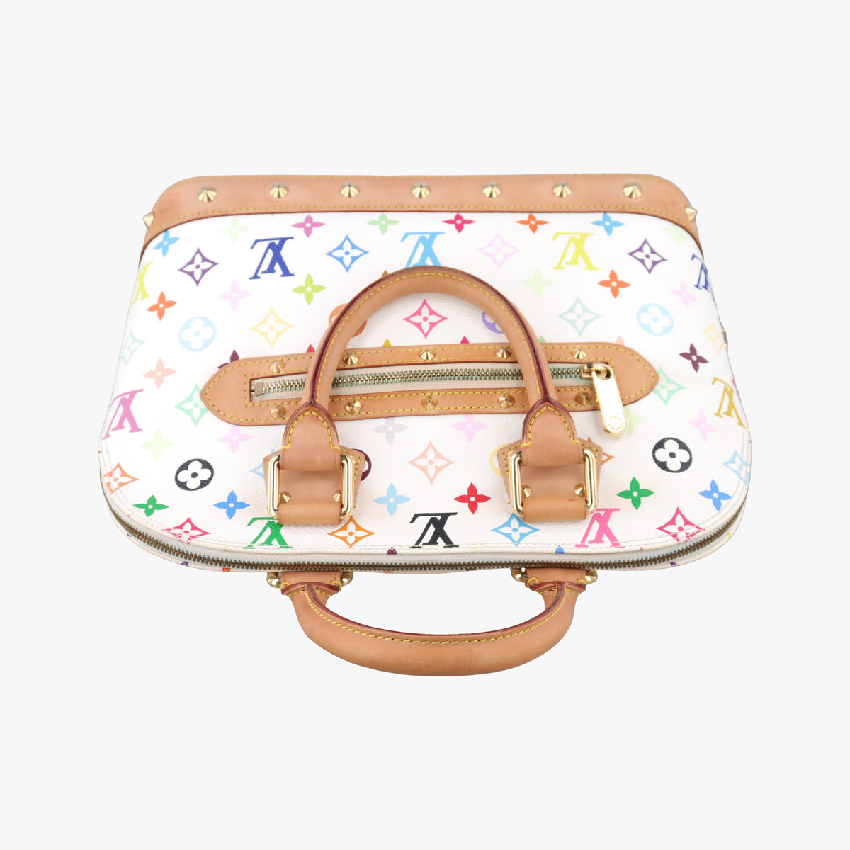 Pre-owned Louis Vuitton Alma PM white Monogram Multicolor M92647 handbag | stylenewstar