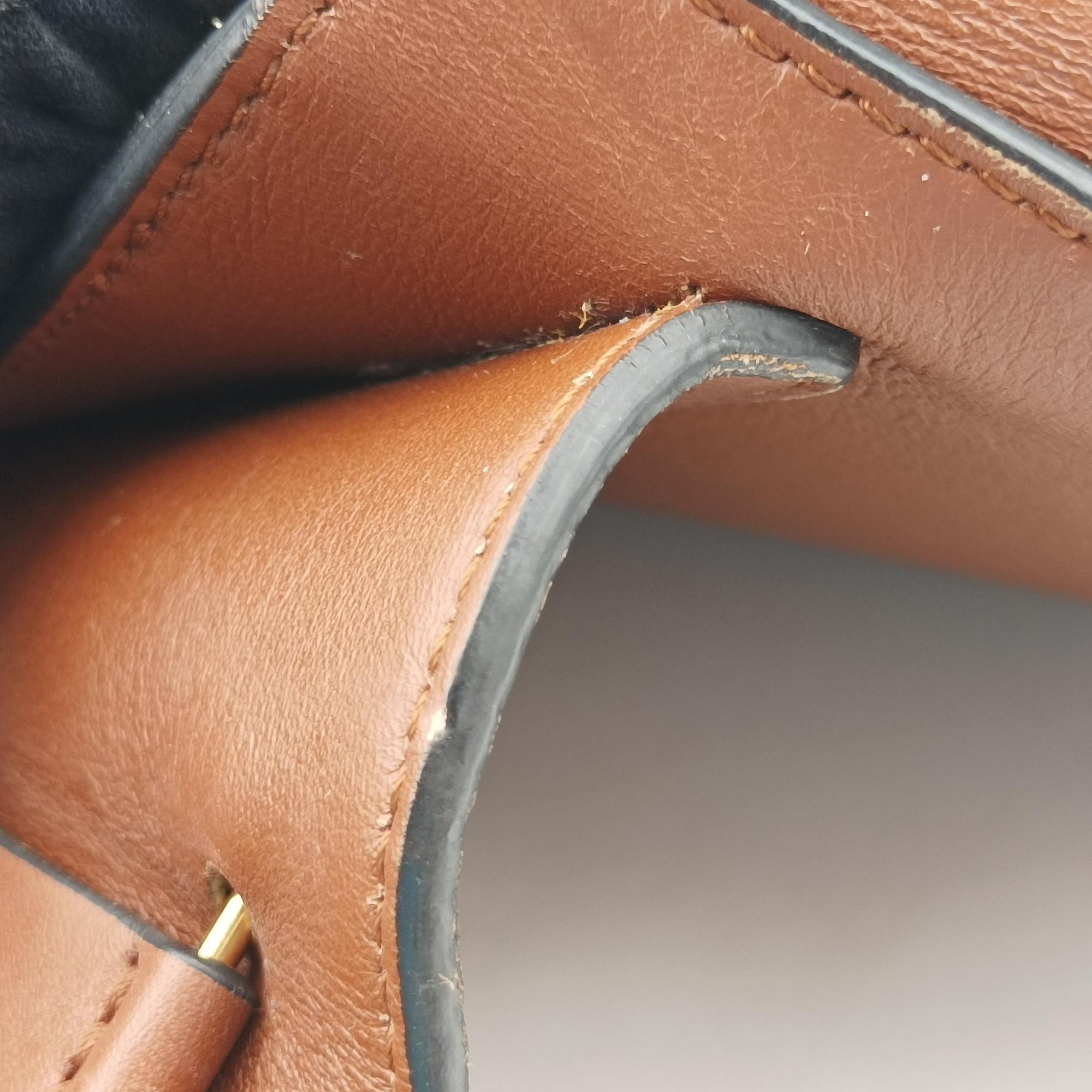 Vintage Chloe DREW Orange × Brown × Black Leather×suede  shoulderbag | stylenewstar