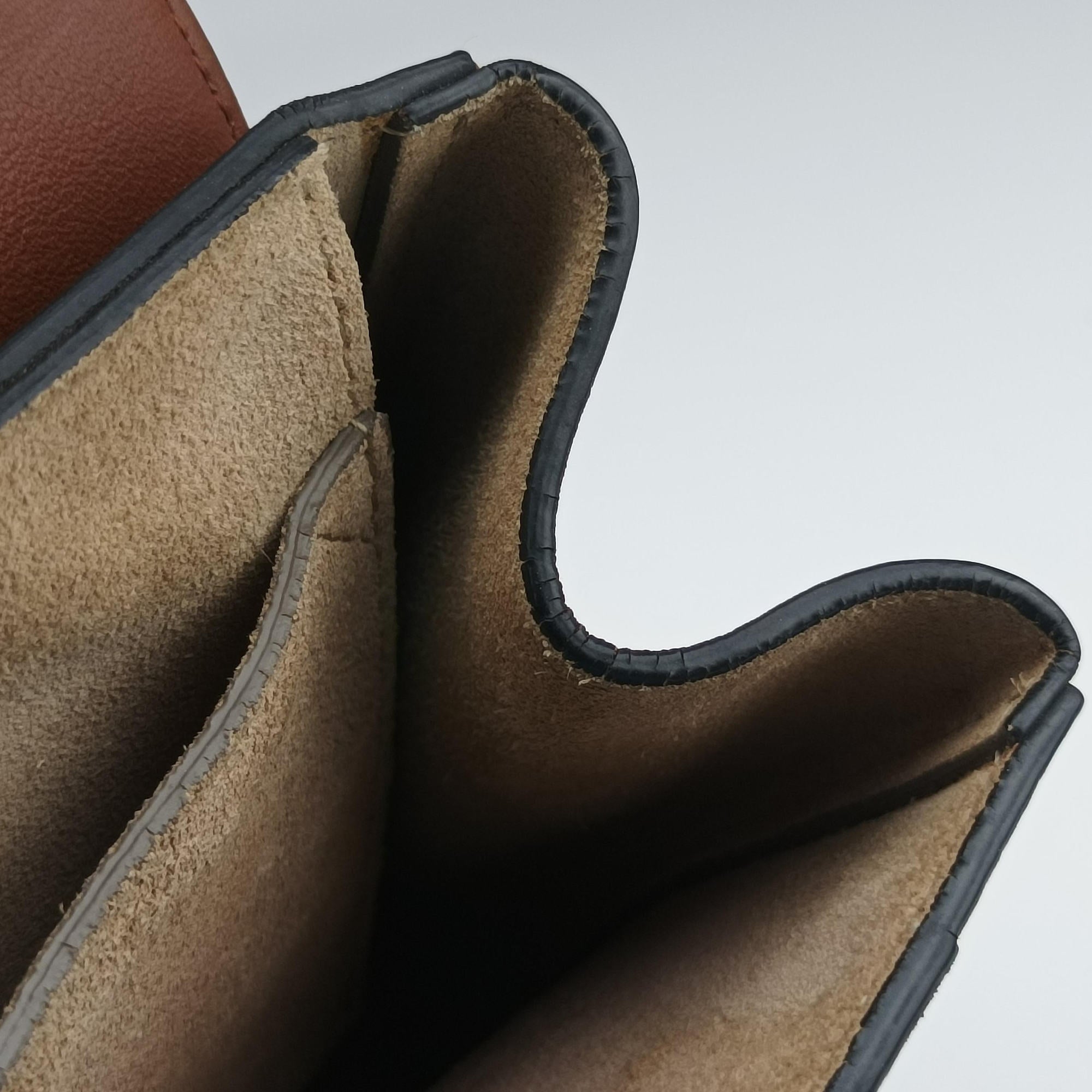 Vintage Chloe DREW Orange × Brown × Black Leather×suede  shoulderbag | stylenewstar