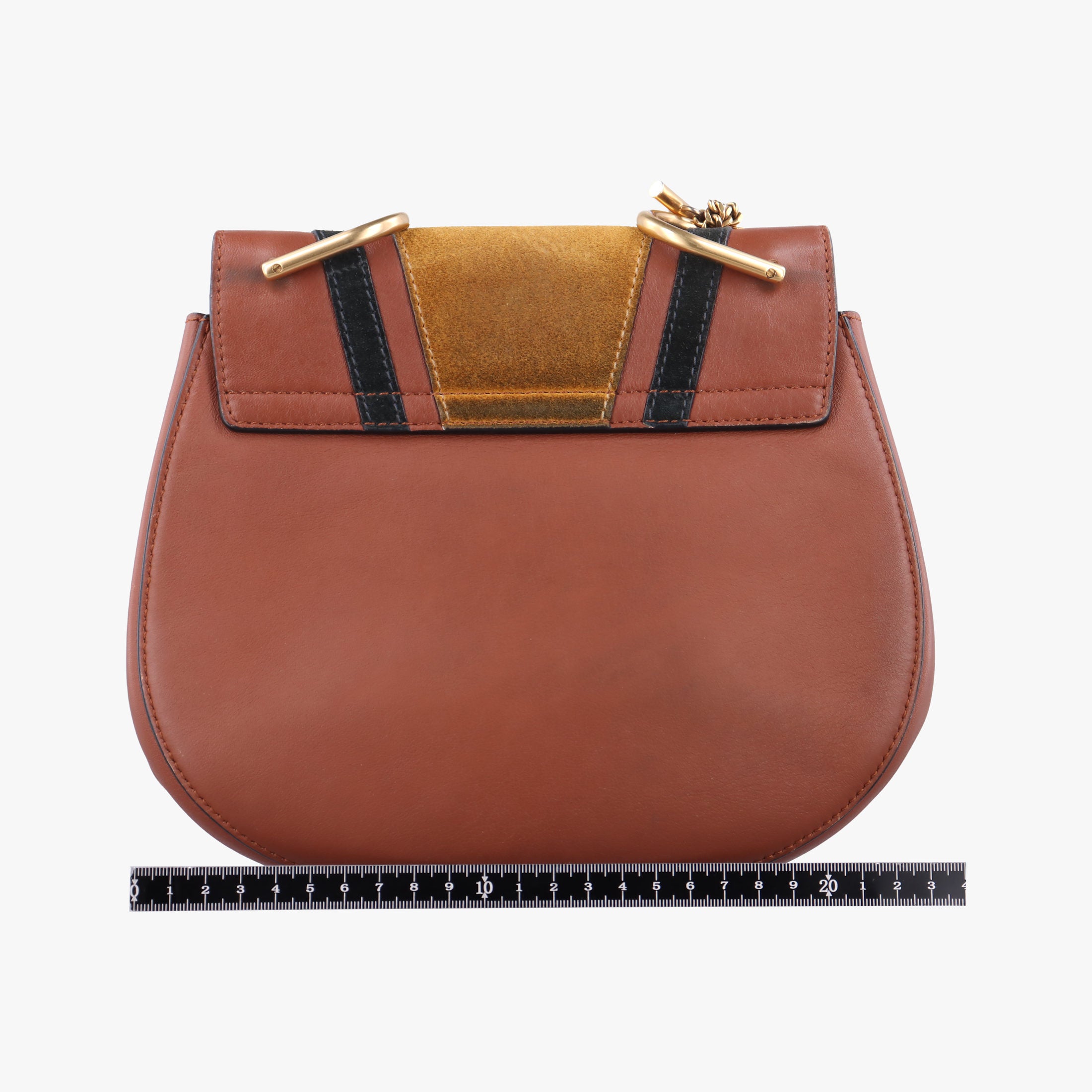 Vintage Chloe DREW Orange × Brown × Black Leather×suede  shoulderbag | stylenewstar