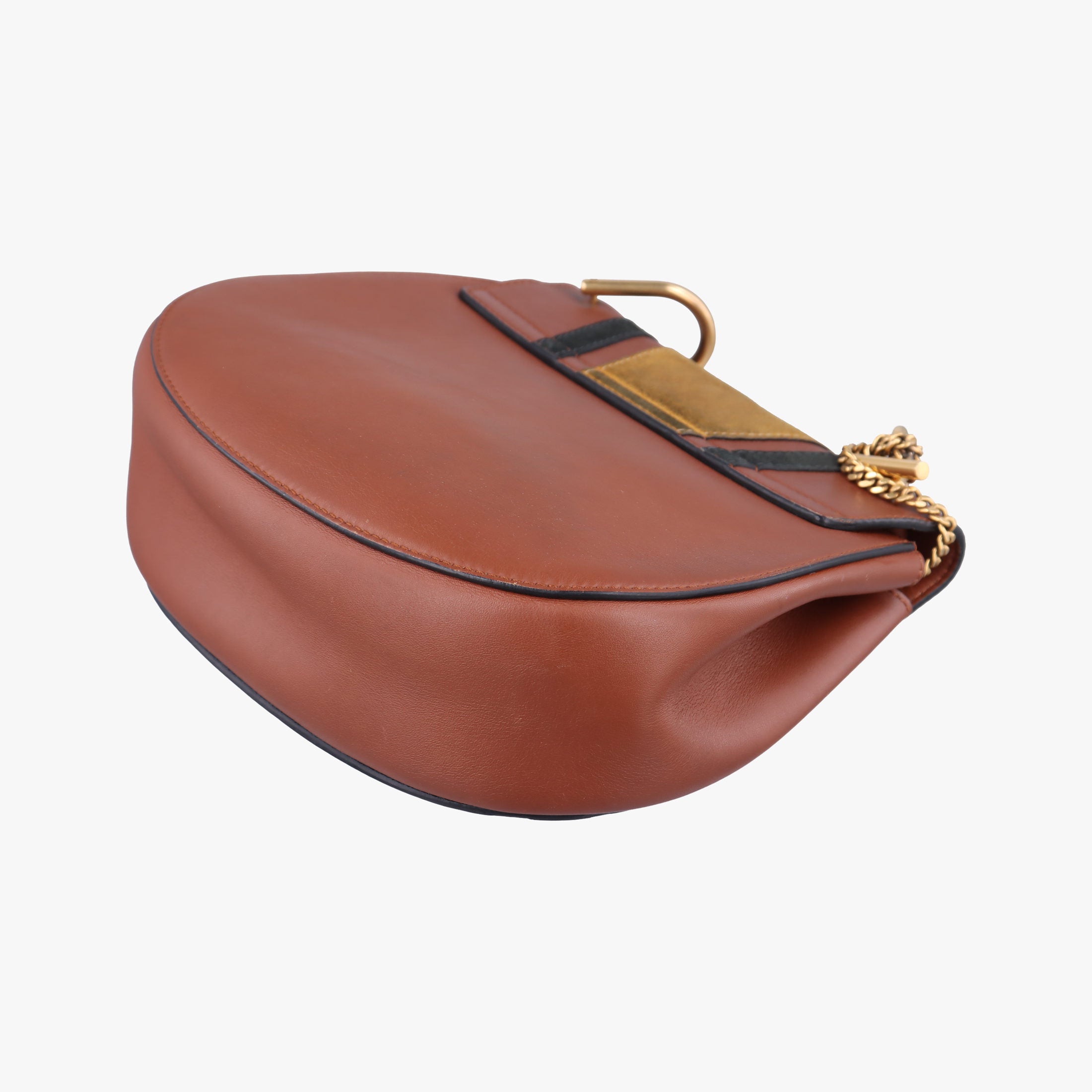 Vintage Chloe DREW Orange × Brown × Black Leather×suede  shoulderbag | stylenewstar