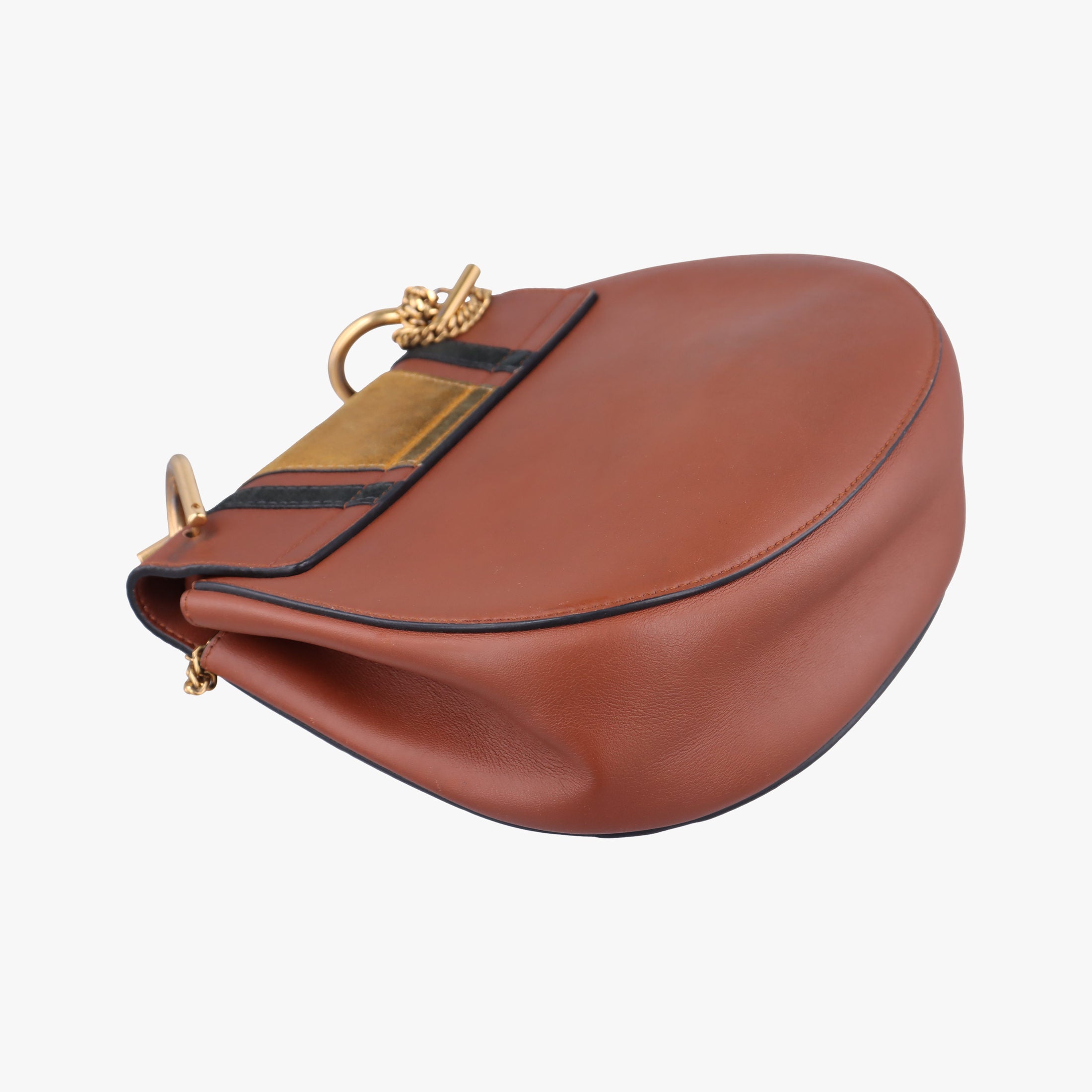 Vintage Chloe DREW Orange × Brown × Black Leather×suede  shoulderbag | stylenewstar