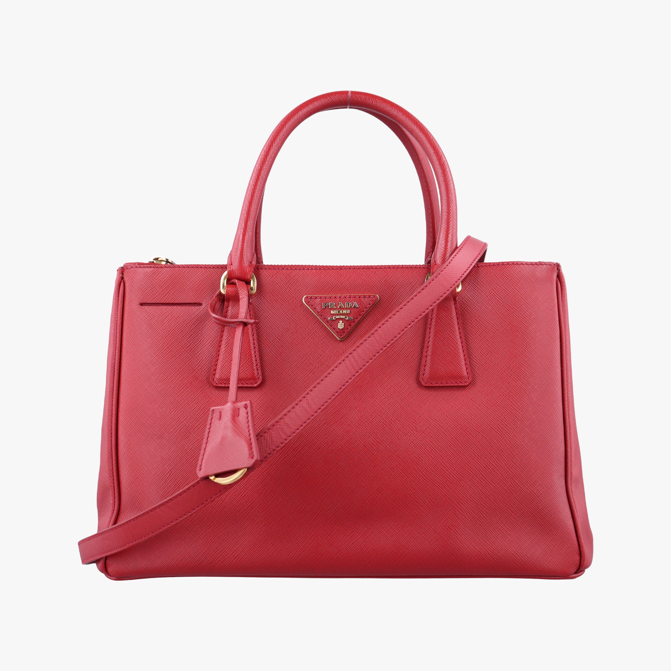 Secondhand Prada Galleria Red SAFFIANO Leather BN1844 shoulderbag | stylenewstar