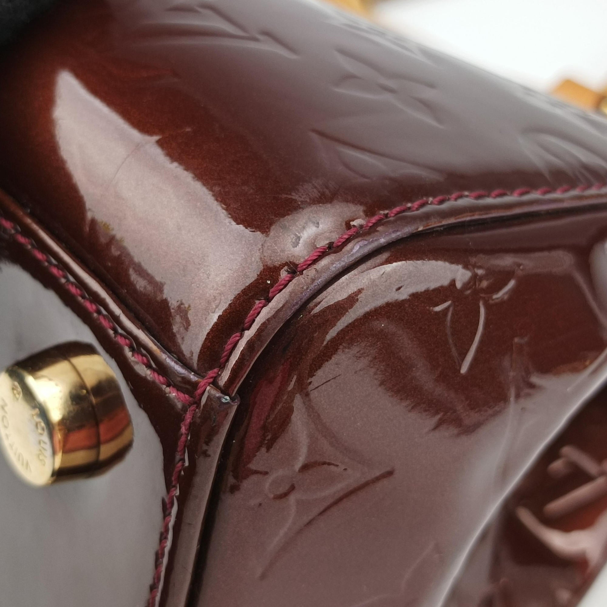 Pre-owned Louis Vuitton Brea MM ROUGE FAUVISTE Vernis M91690 shoulderbag | stylenewstar