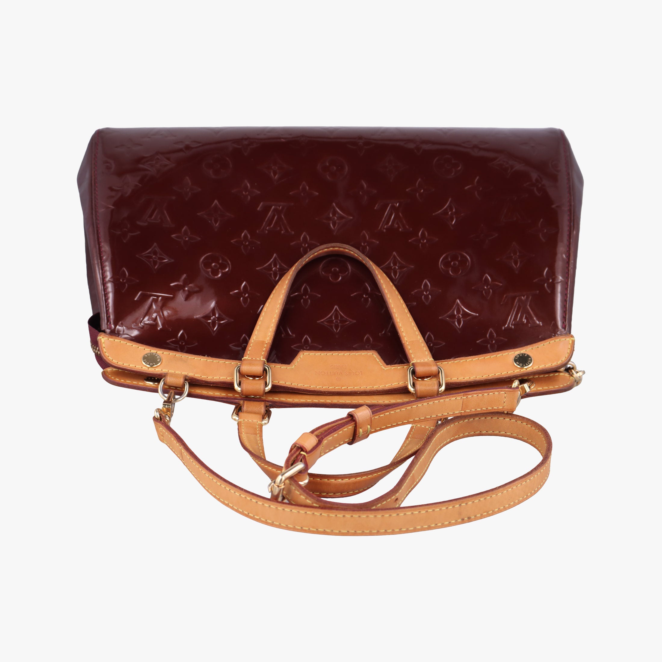 Pre-owned Louis Vuitton Brea MM ROUGE FAUVISTE Vernis M91690 shoulderbag | stylenewstar