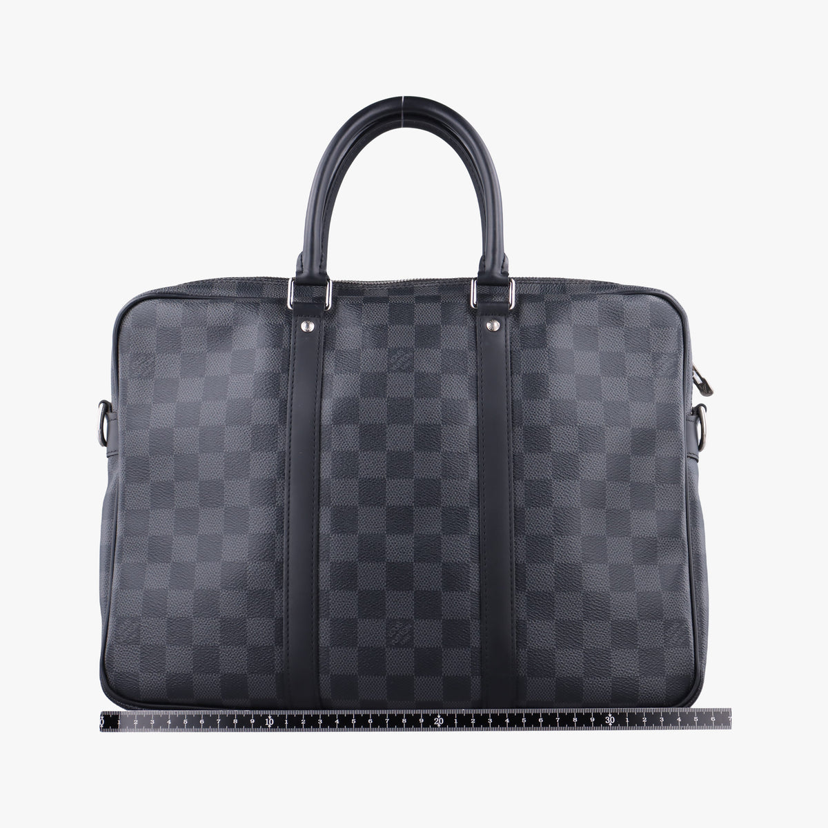 Pre-owned Louis Vuitton Porte Documents Voyage PM Noir Damier Graphite N41478 handbag | stylenewstar