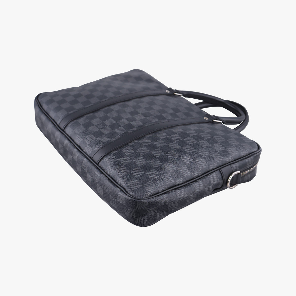 Pre-owned Louis Vuitton Porte Documents Voyage PM Noir Damier Graphite N41478 handbag | stylenewstar