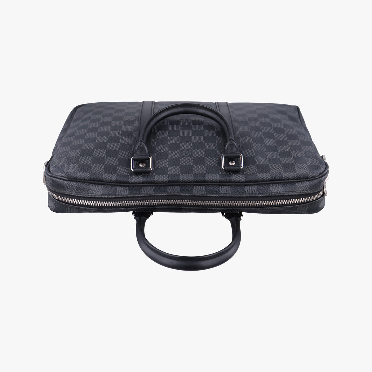 Pre-owned Louis Vuitton Porte Documents Voyage PM Noir Damier Graphite N41478 handbag | stylenewstar