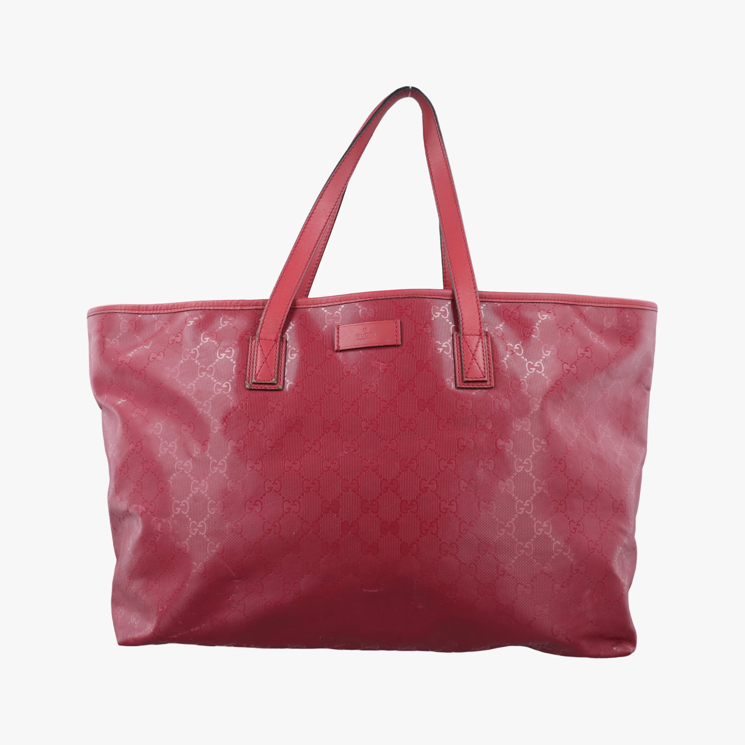 Pre-owned Gucci Guccissima GG Imprime Pink PVC coated canvas 211120 shoulderbag | stylenewstar