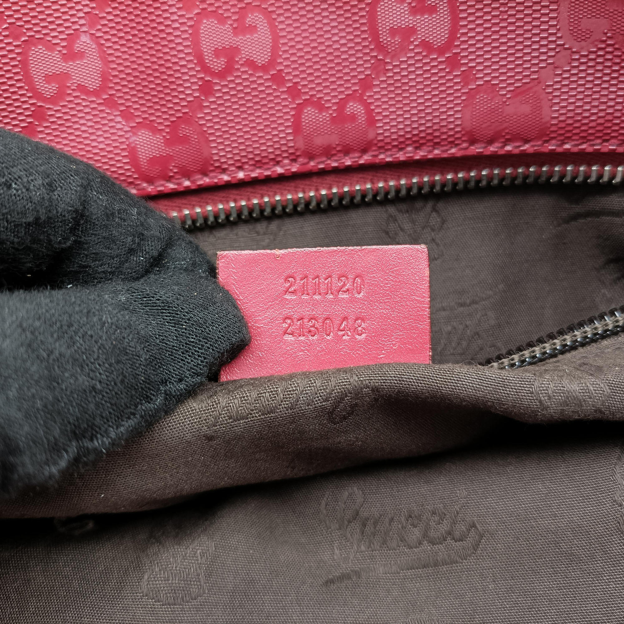 Pre-owned Gucci Guccissima GG Imprime Pink PVC coated canvas 211120 shoulderbag | stylenewstar