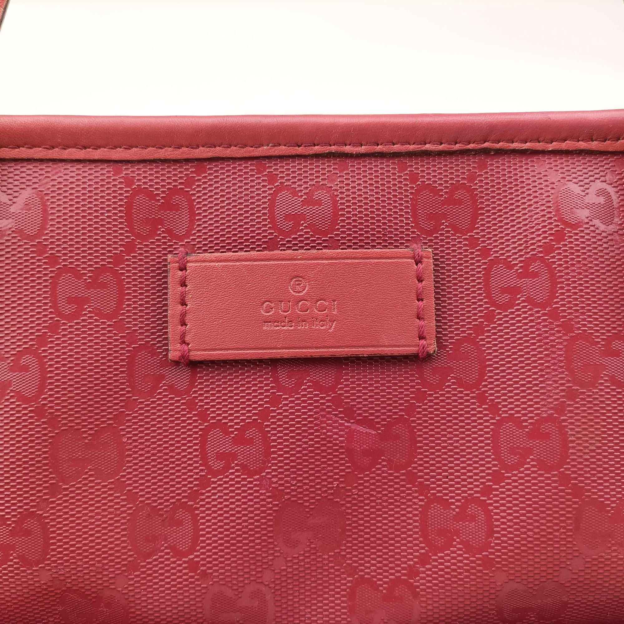 Pre-owned Gucci Guccissima GG Imprime Pink PVC coated canvas 211120 shoulderbag | stylenewstar