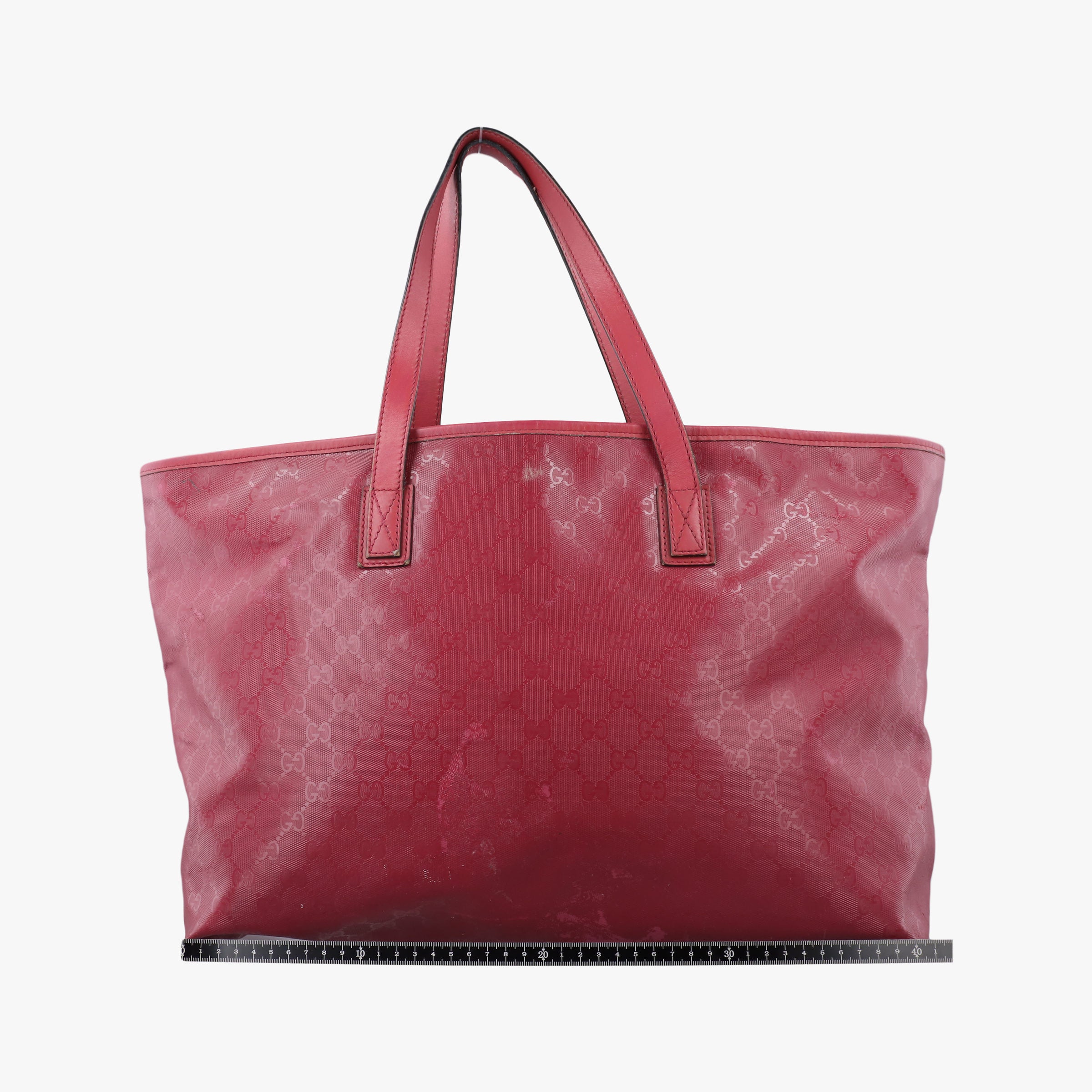 Pre-owned Gucci Guccissima GG Imprime Pink PVC coated canvas 211120 shoulderbag | stylenewstar