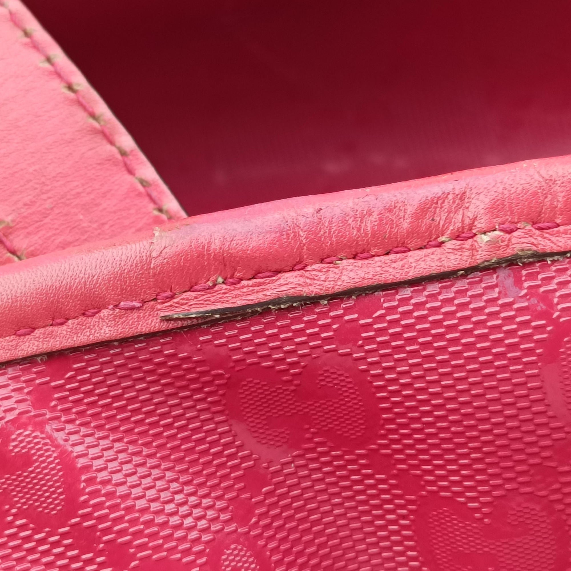 Pre-owned Gucci Guccissima GG Imprime Pink PVC coated canvas 211120 shoulderbag | stylenewstar