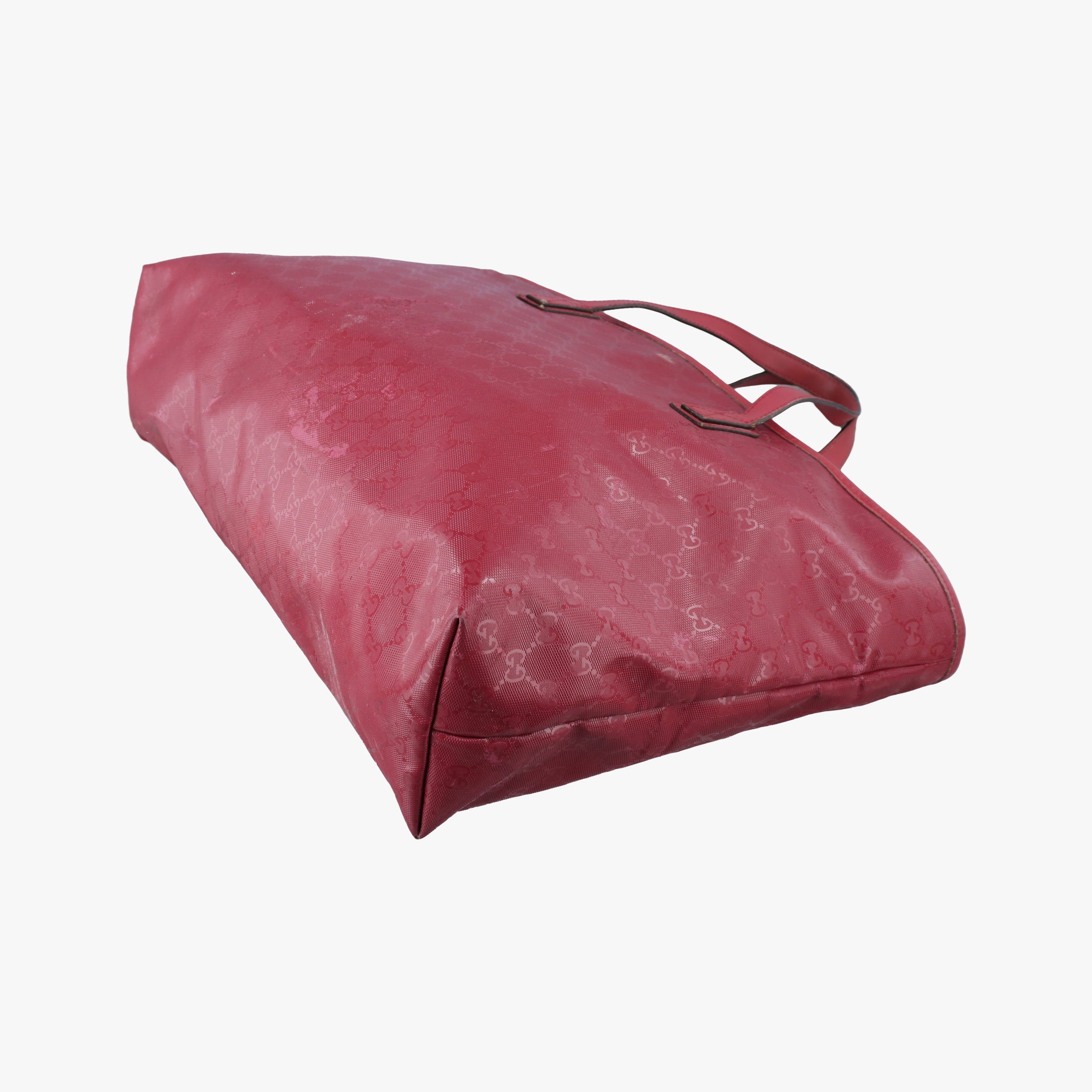 Pre-owned Gucci Guccissima GG Imprime Pink PVC coated canvas 211120 shoulderbag | stylenewstar