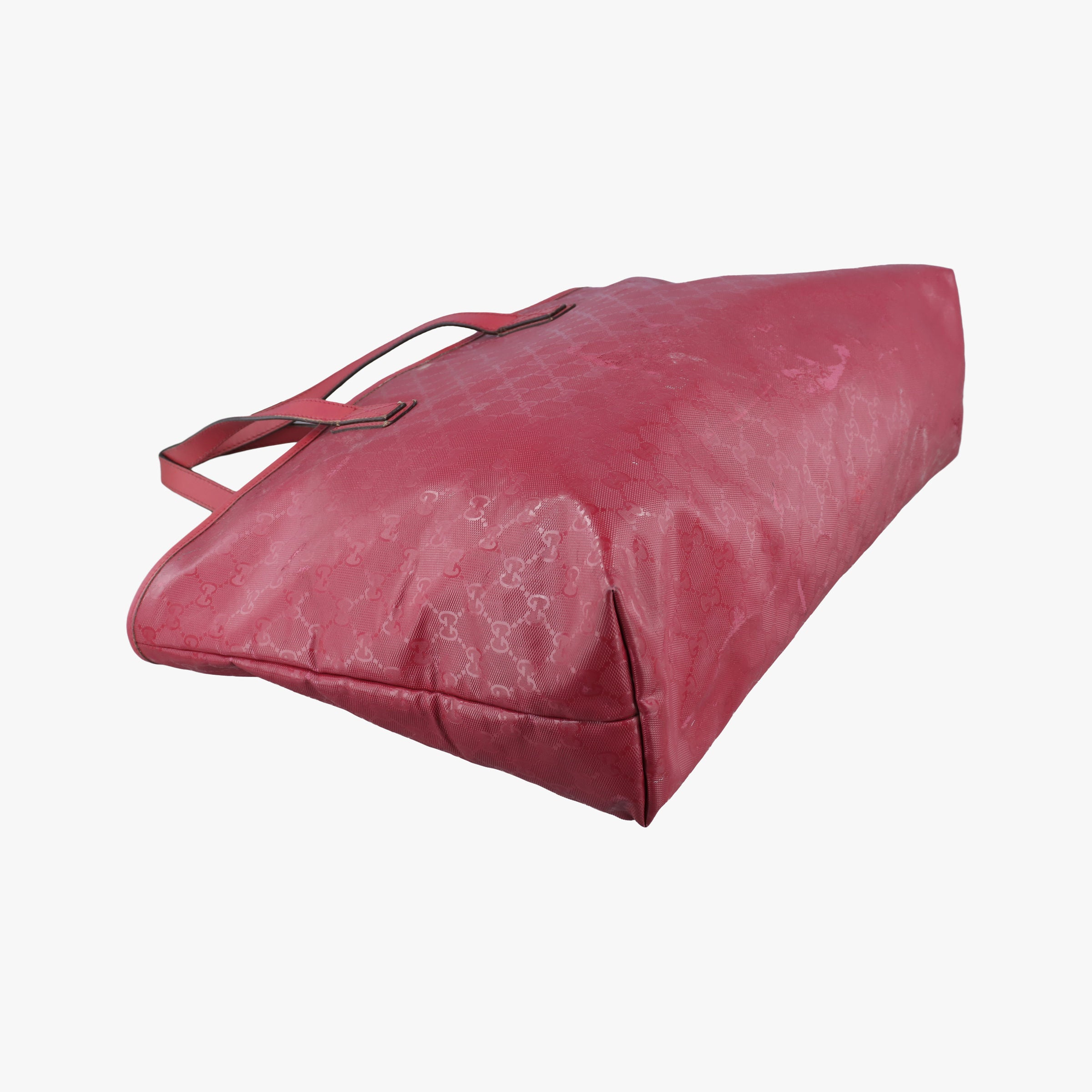 Pre-owned Gucci Guccissima GG Imprime Pink PVC coated canvas 211120 shoulderbag | stylenewstar