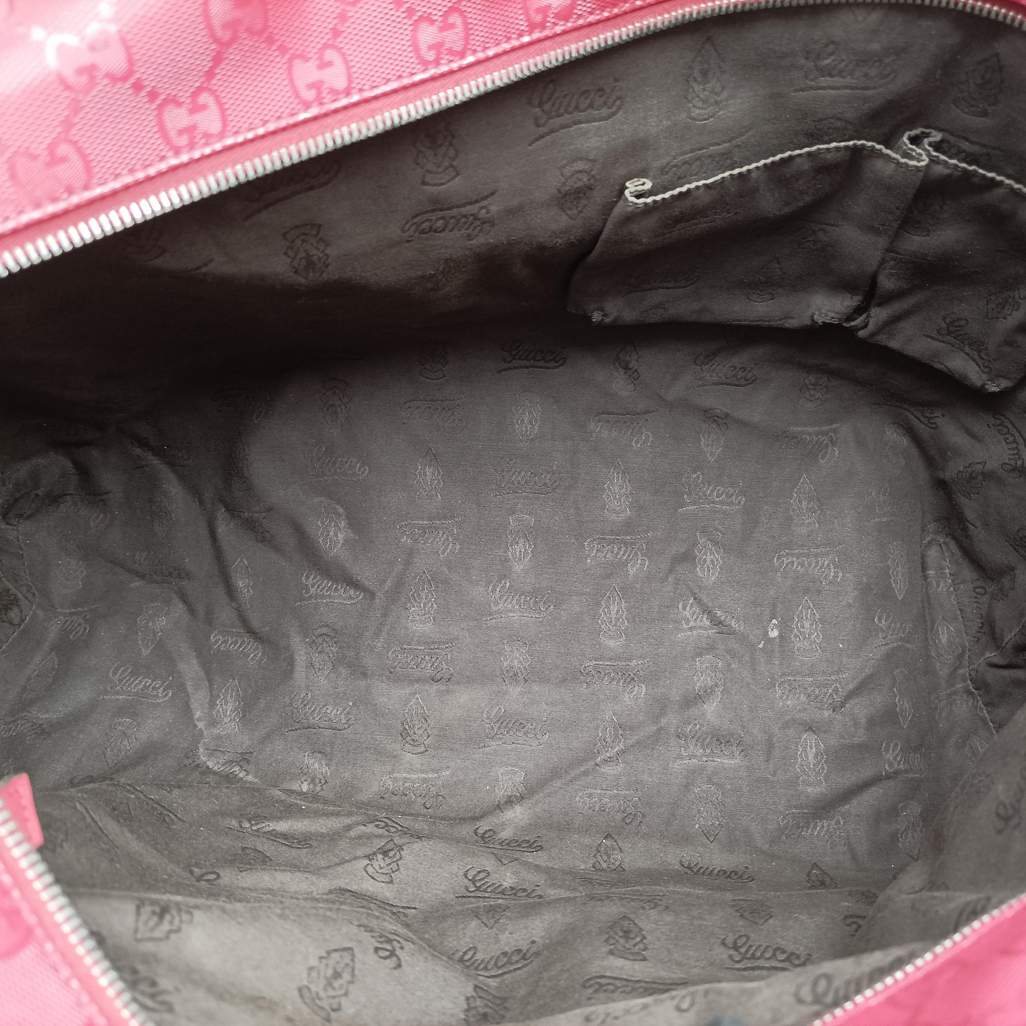 Pre-owned Gucci Guccissima GG Imprime Pink PVC coated canvas 211120 shoulderbag | stylenewstar