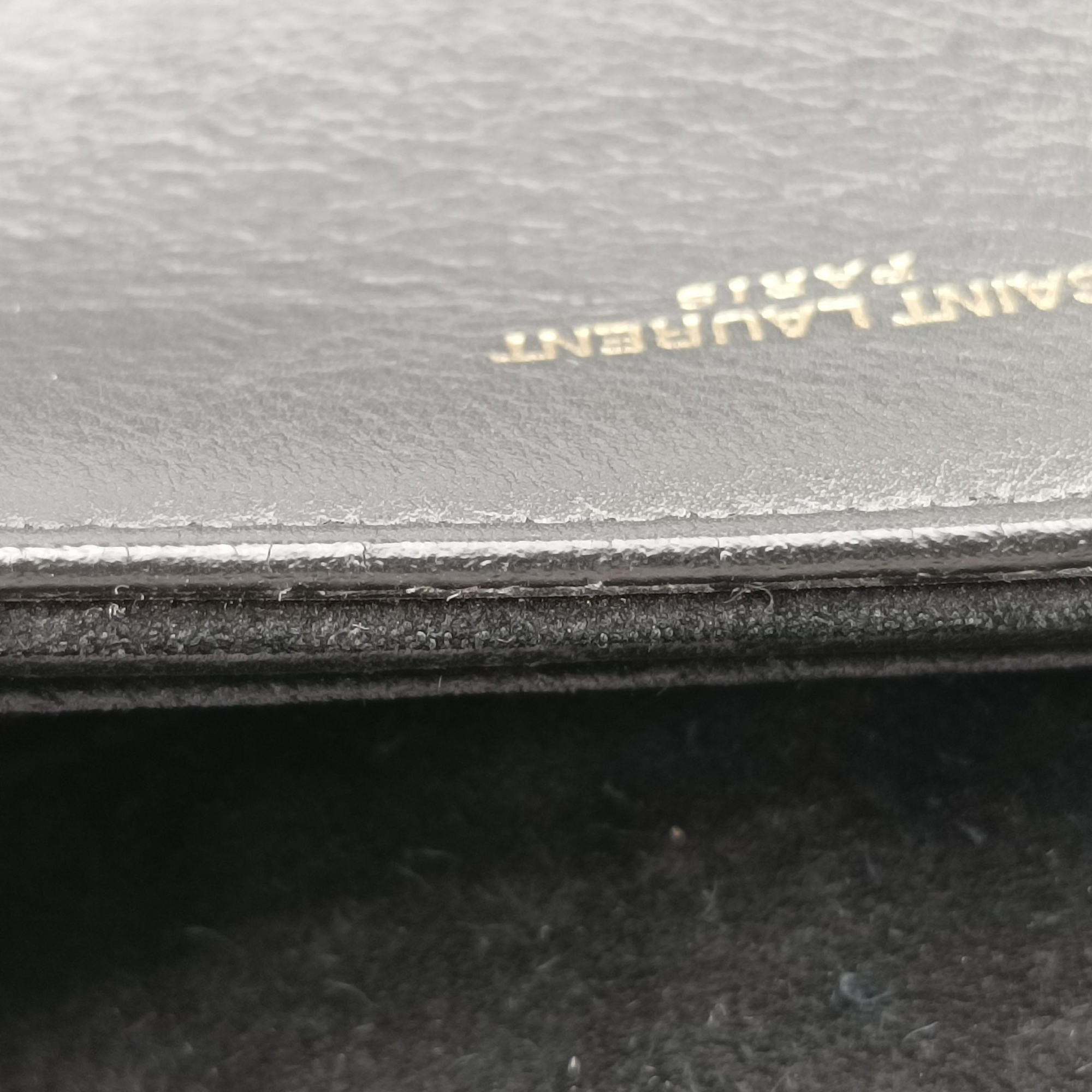 Pre-owned Yves Saint Laurent Y Ligne Black Leather 311214 shoulderbag | stylenewstar