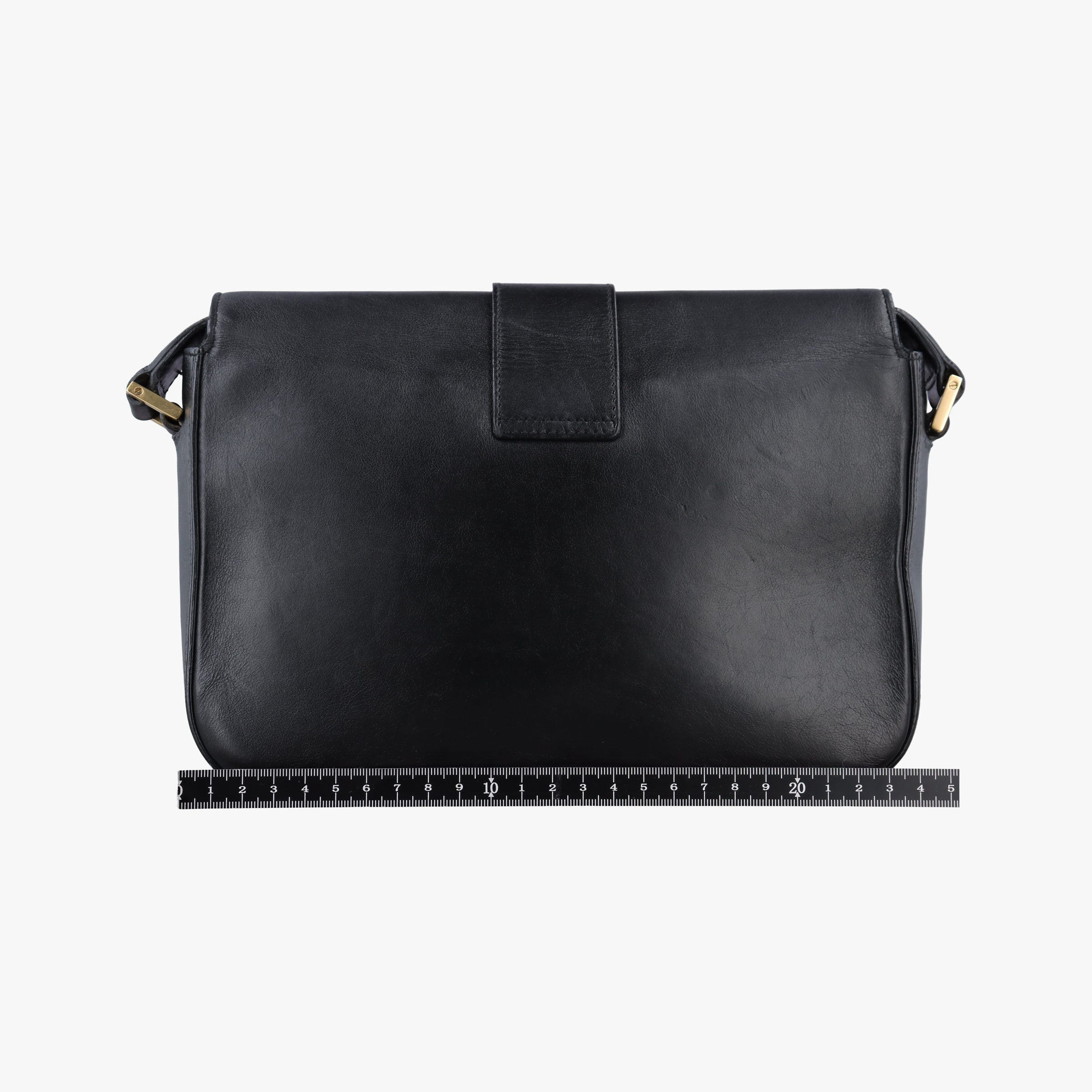 Pre-owned Yves Saint Laurent Y Ligne Black Leather 311214 shoulderbag | stylenewstar