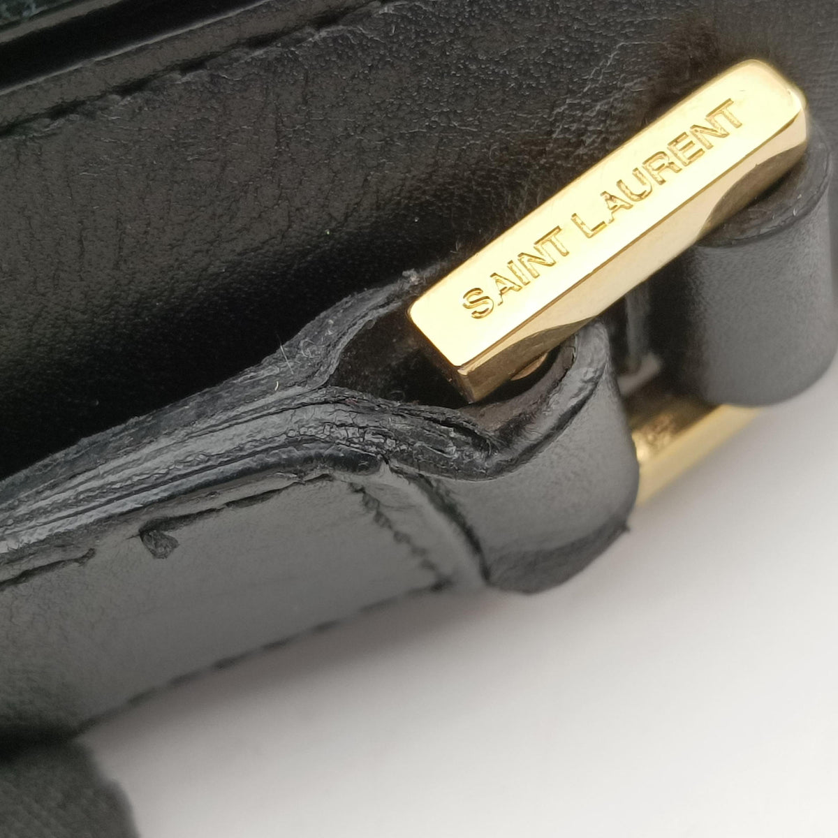 Pre-owned Yves Saint Laurent Y Ligne Black Leather 311214 shoulderbag | stylenewstar