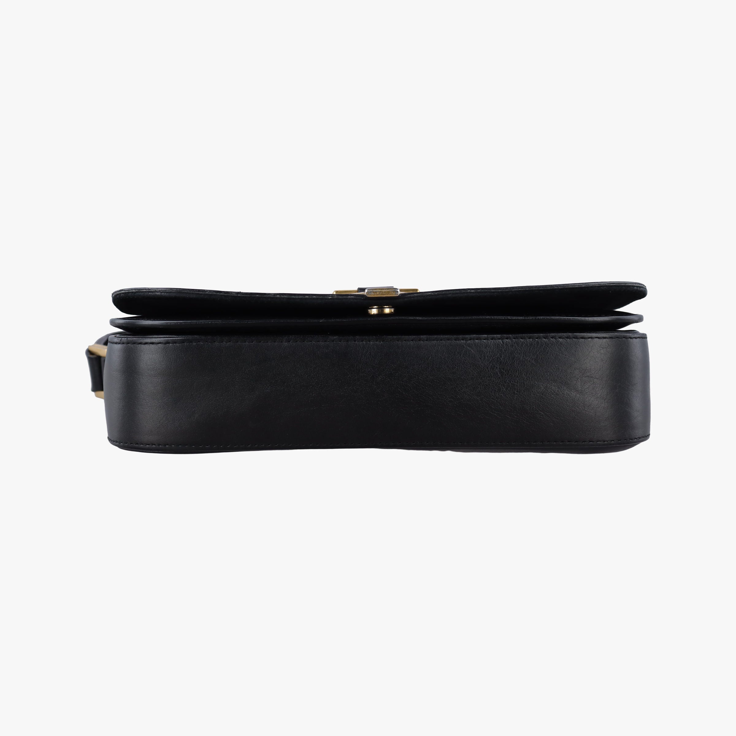 Pre-owned Yves Saint Laurent Y Ligne Black Leather 311214 shoulderbag | stylenewstar