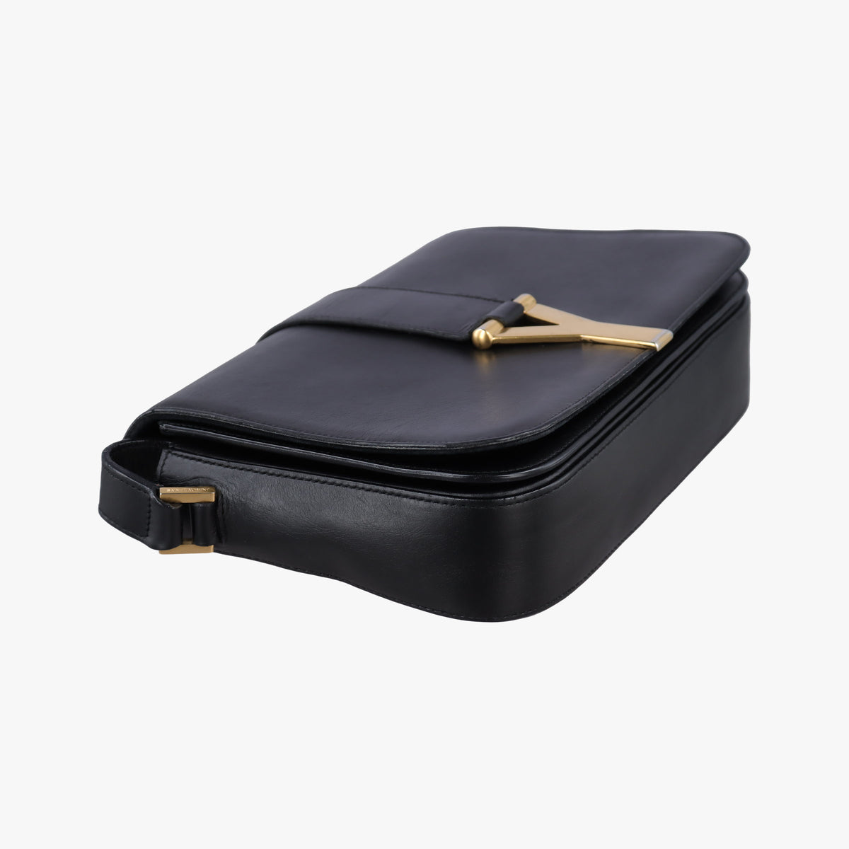 Pre-owned Yves Saint Laurent Y Ligne Black Leather 311214 shoulderbag | stylenewstar