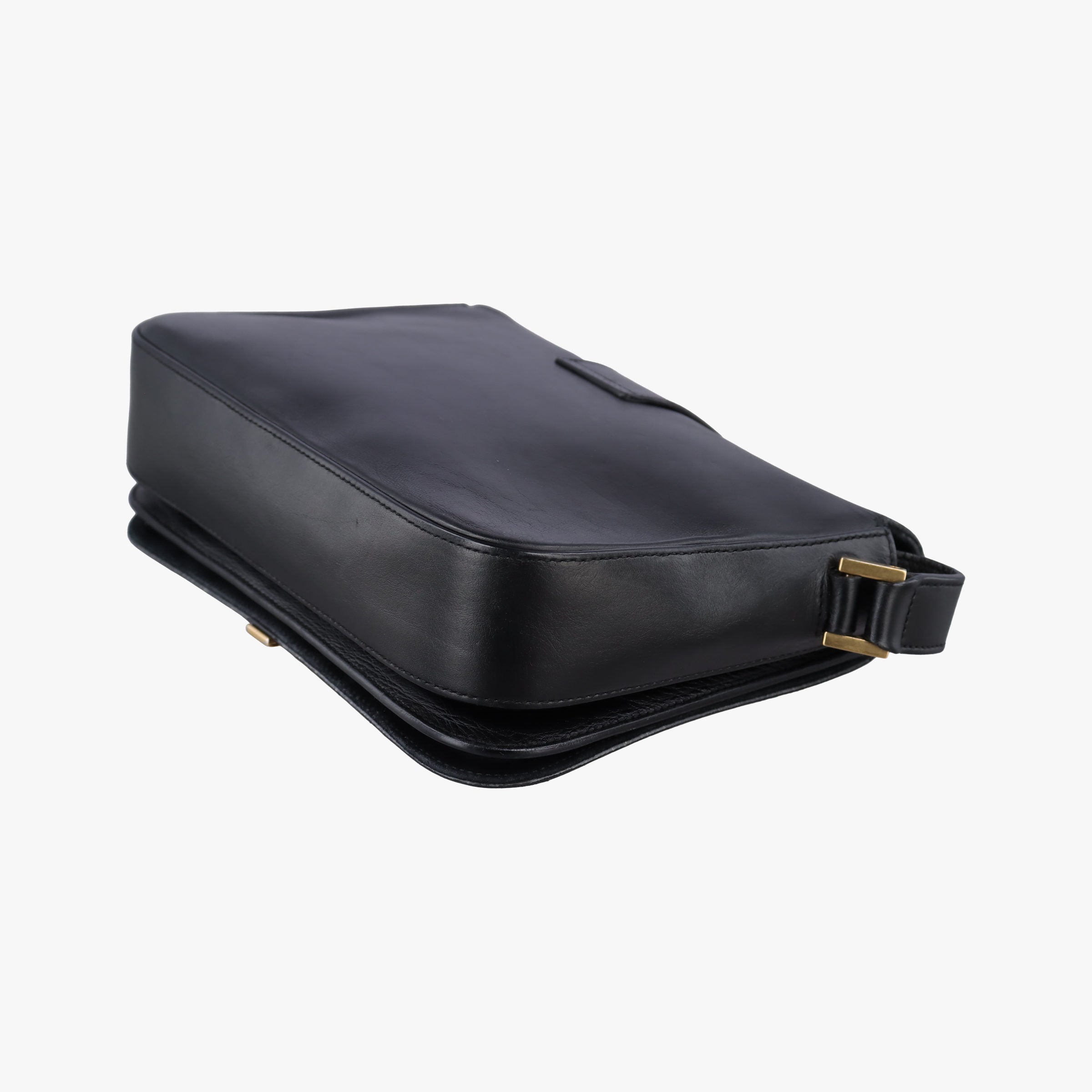 Pre-owned Yves Saint Laurent Y Ligne Black Leather 311214 shoulderbag | stylenewstar