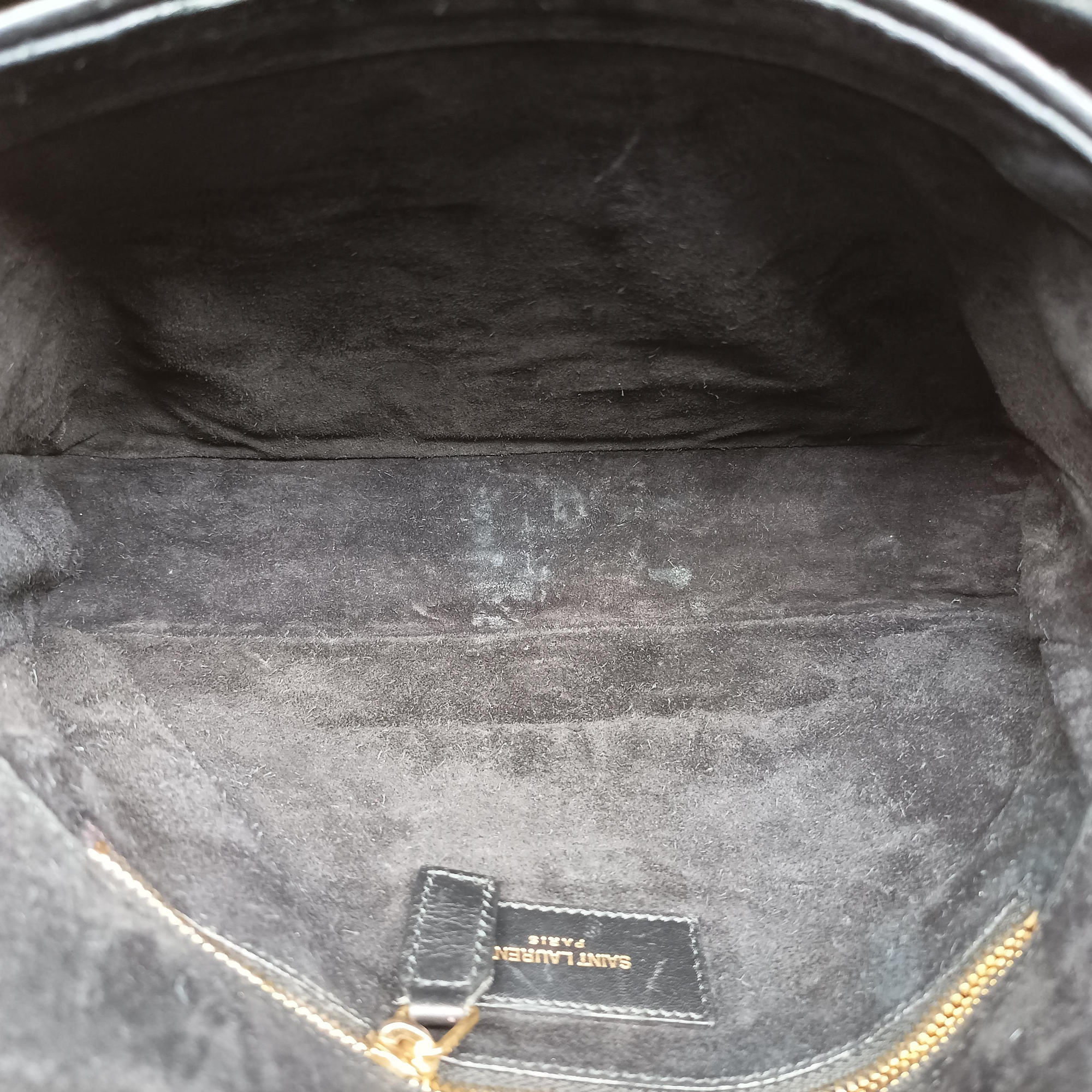Pre-owned Yves Saint Laurent Y Ligne Black Leather 311214 shoulderbag | stylenewstar