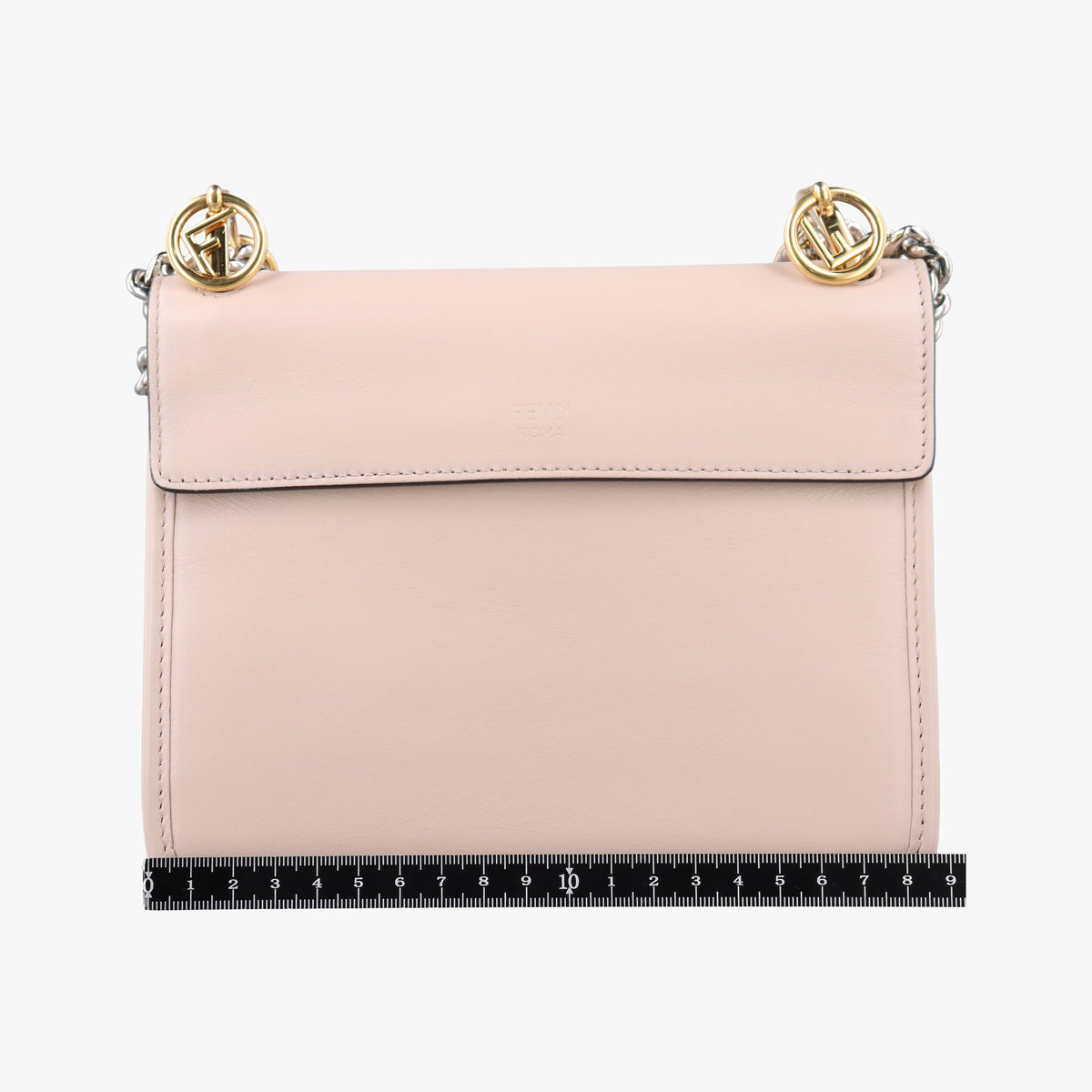 Pre-owned Fendi KAN I F Pink Leather 8BT286 shoulderbag | stylenewstar