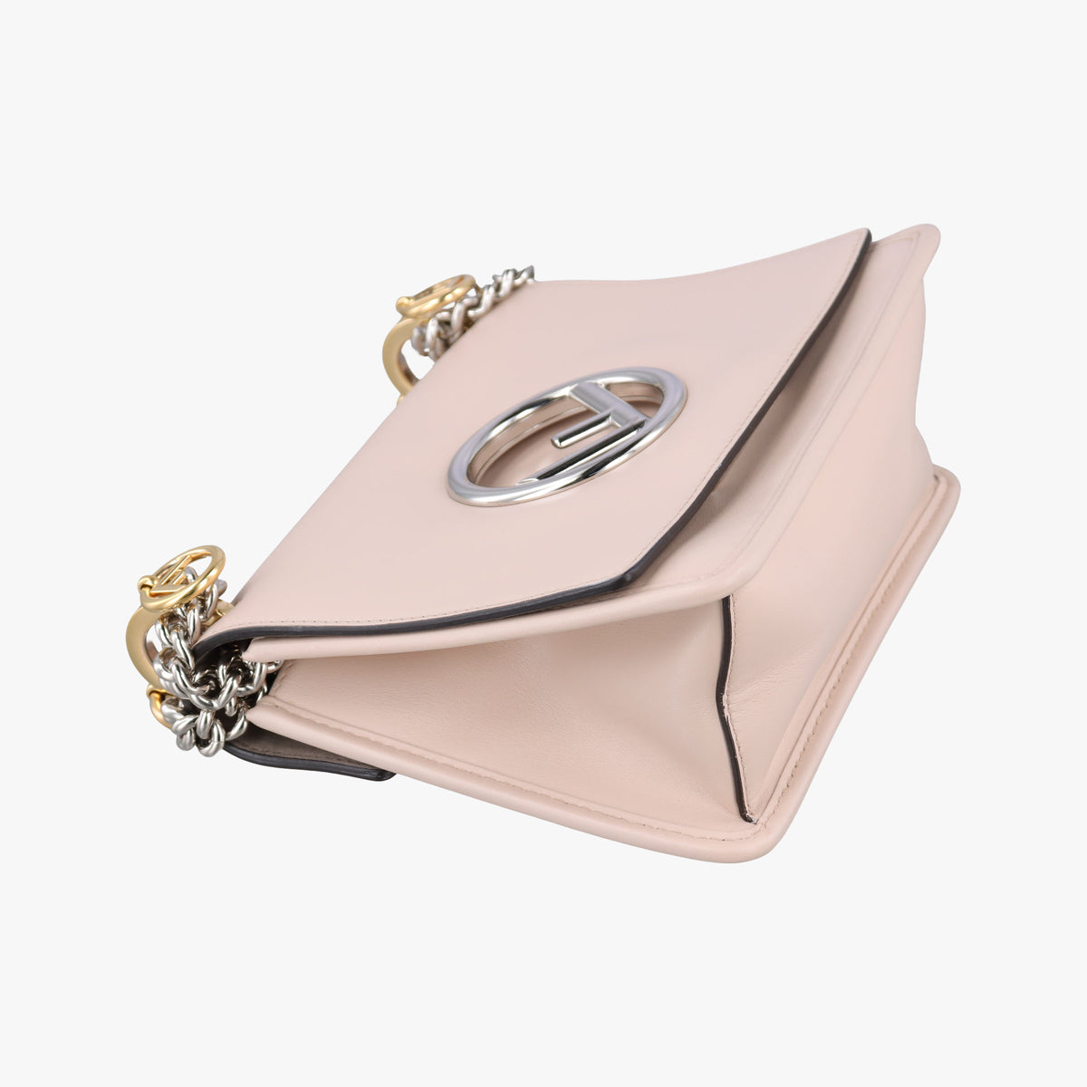 Pre-owned Fendi KAN I F Pink Leather 8BT286 shoulderbag | stylenewstar