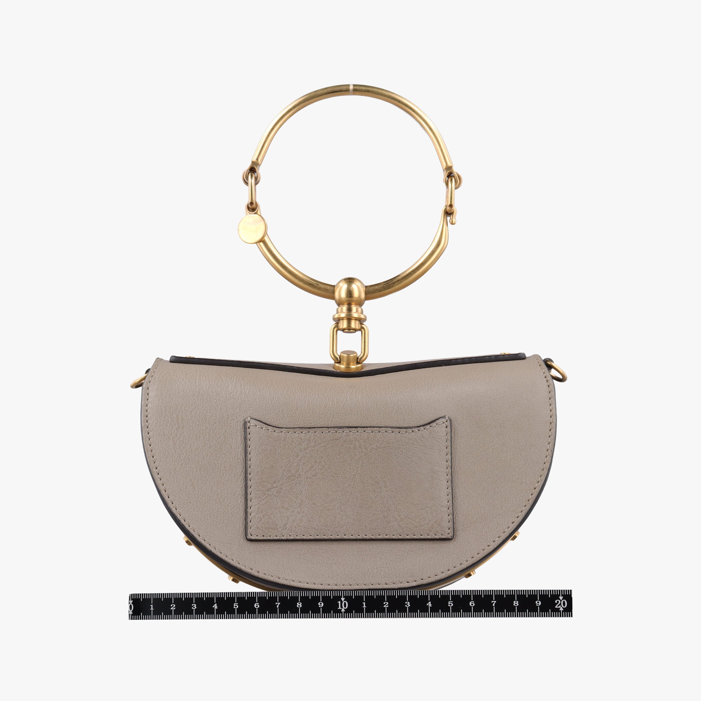 Pre-owned Chloe Nile Minaudiere Grey Leather  shoulderbag | stylenewstar