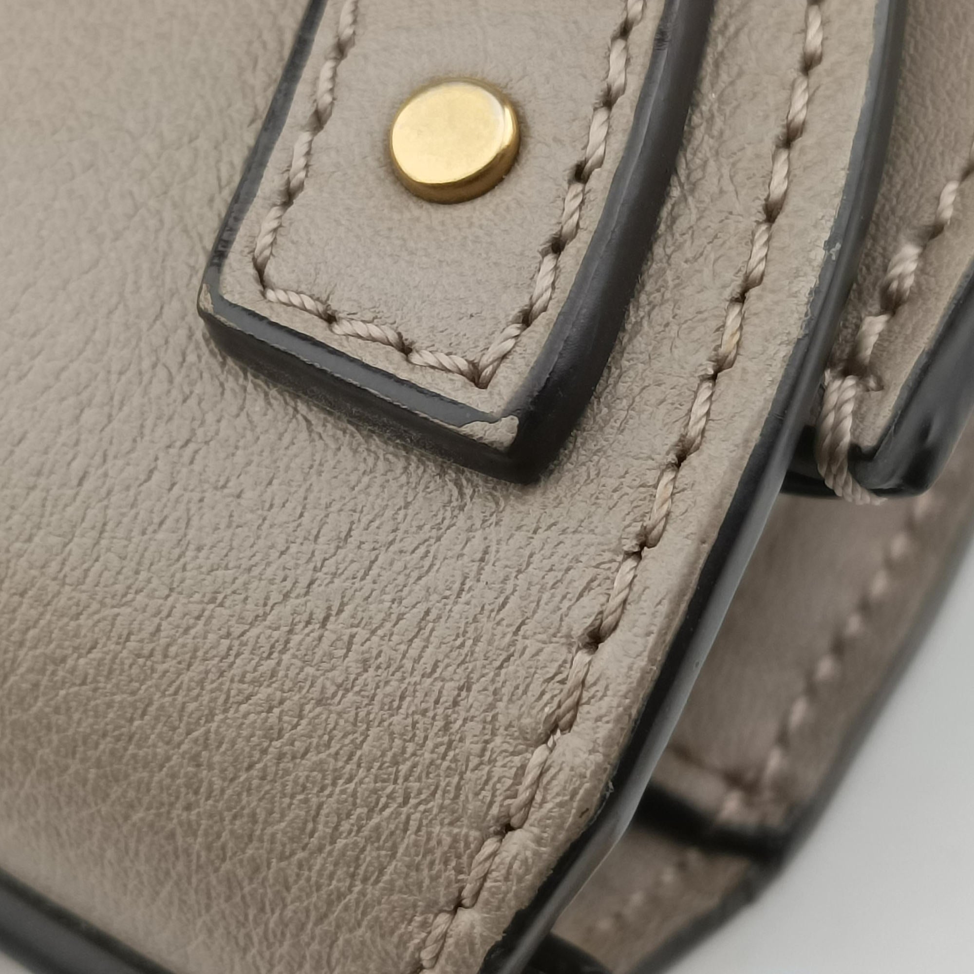 Pre-owned Chloe Nile Minaudiere Grey Leather  shoulderbag | stylenewstar