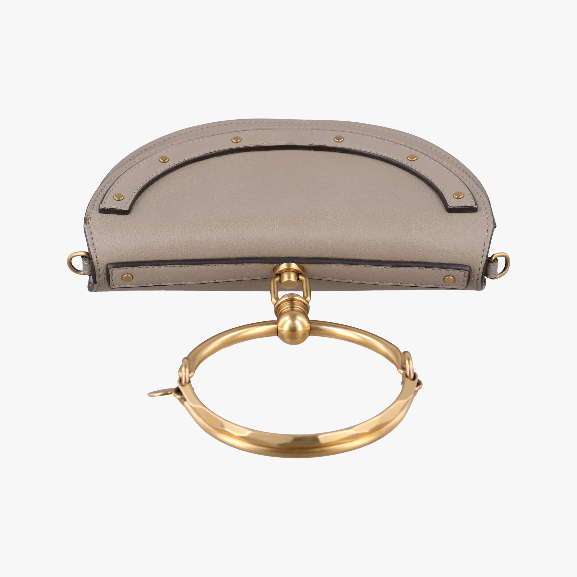 Pre-owned Chloe Nile Minaudiere Grey Leather  shoulderbag | stylenewstar
