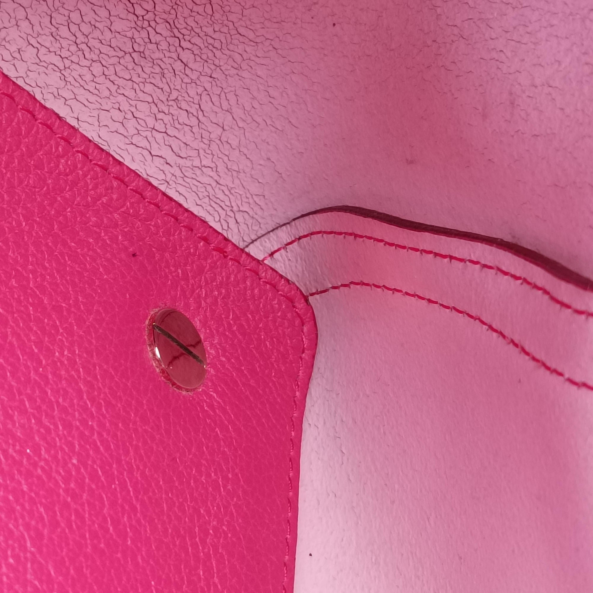 Pre-owned Christian Dior Open Bar Tote Pink Leather  shoulderbag | stylenewstar