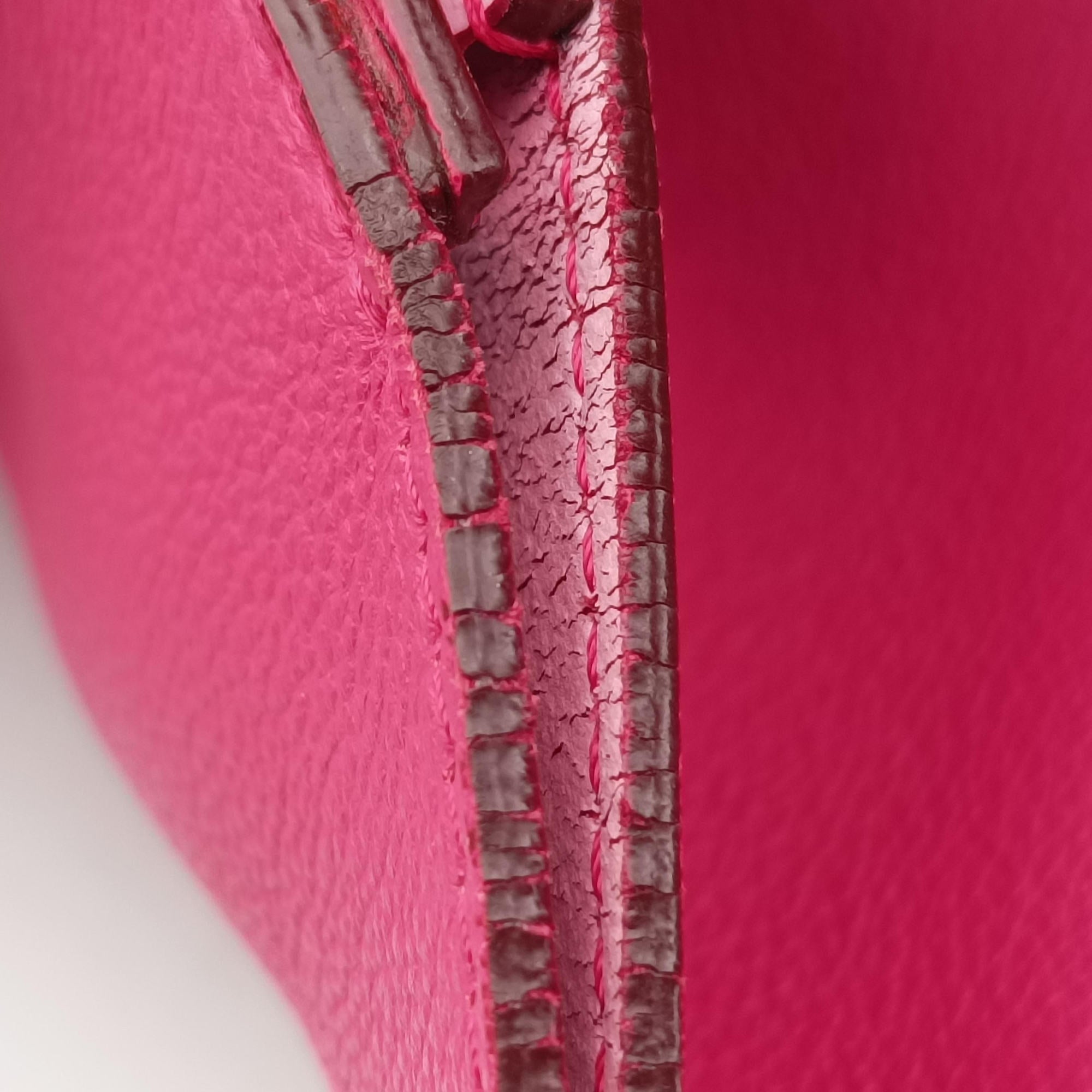 Pre-owned Christian Dior Open Bar Tote Pink Leather  shoulderbag | stylenewstar