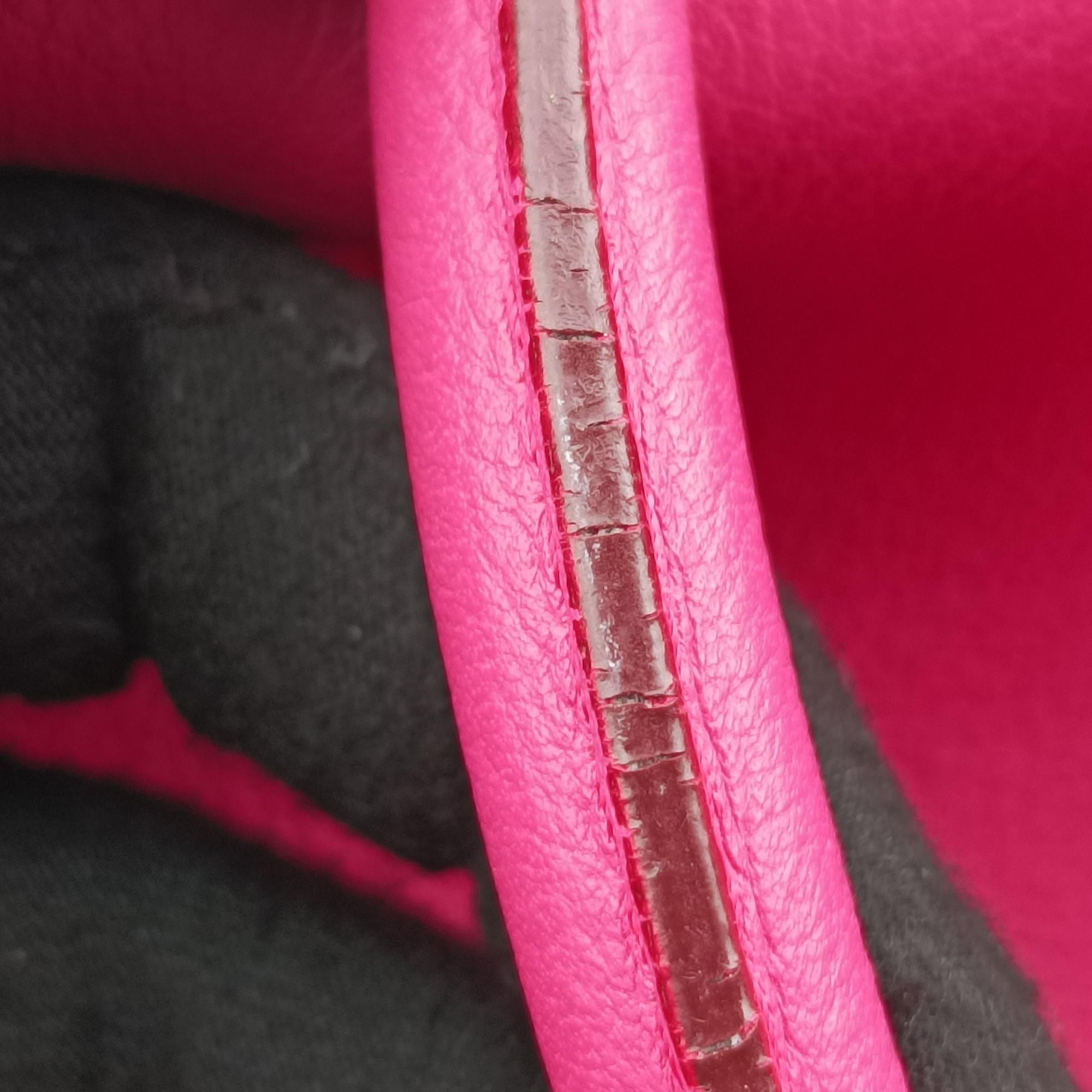 Pre-owned Christian Dior Open Bar Tote Pink Leather  shoulderbag | stylenewstar