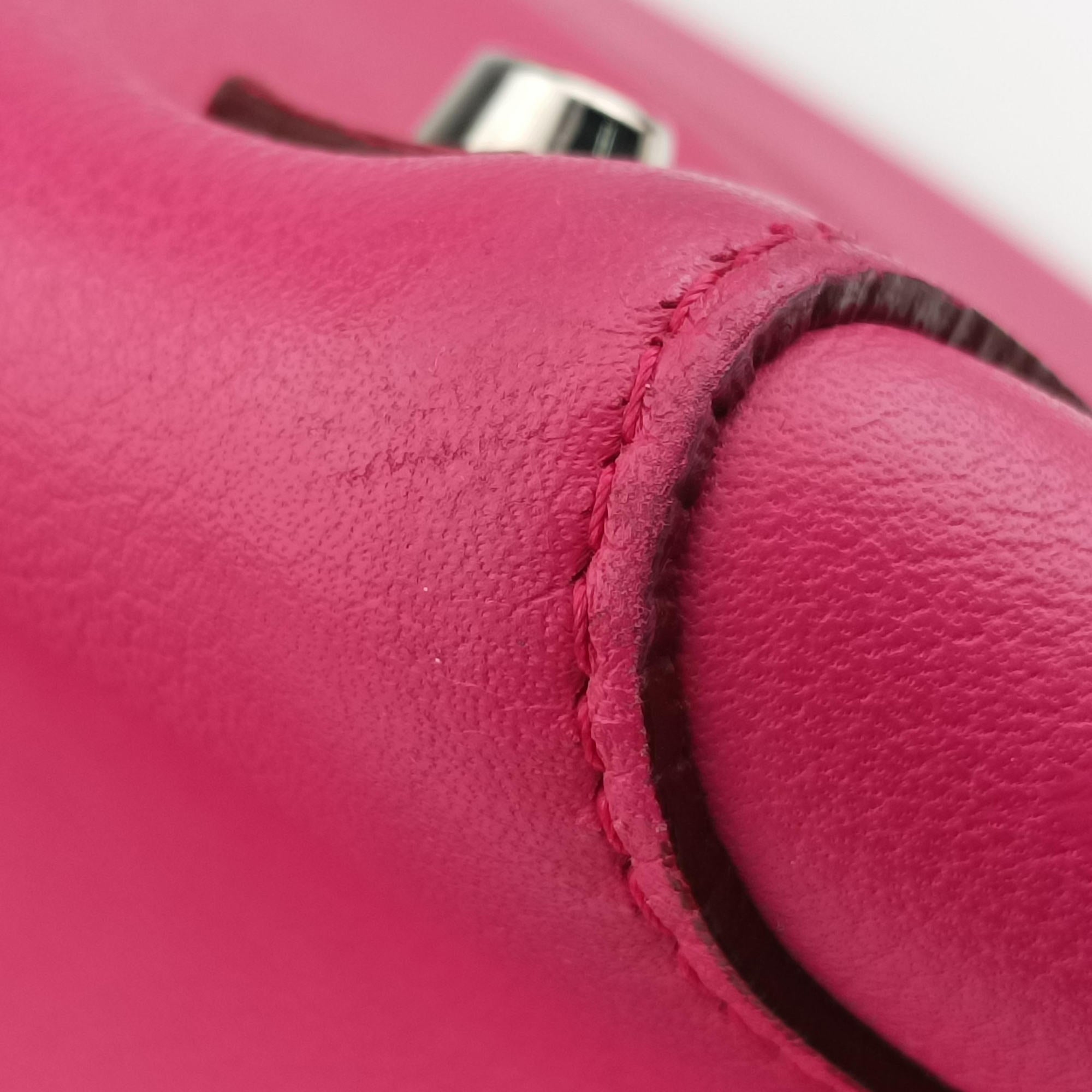 Pre-owned Christian Dior Open Bar Tote Pink Leather  shoulderbag | stylenewstar