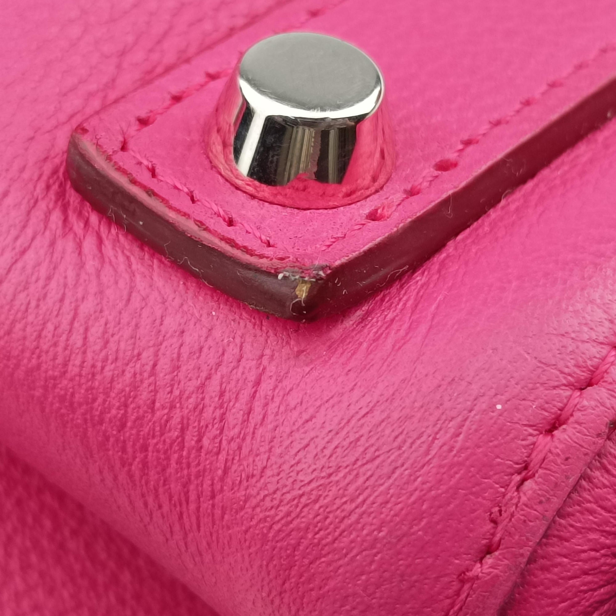 Pre-owned Christian Dior Open Bar Tote Pink Leather  shoulderbag | stylenewstar
