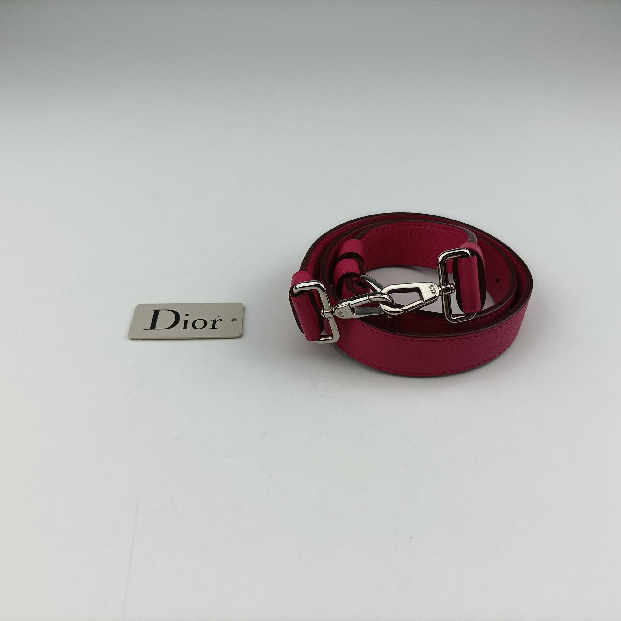Pre-owned Christian Dior Open Bar Tote Pink Leather  shoulderbag | stylenewstar