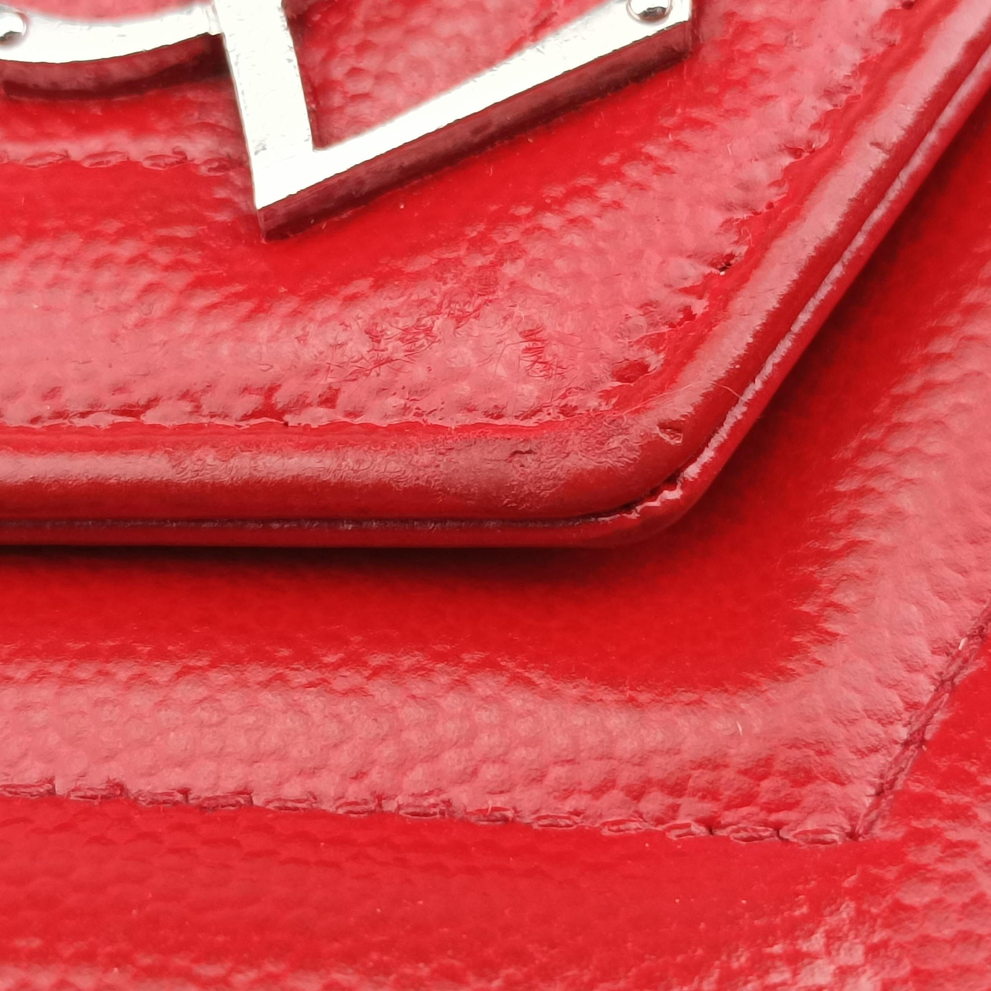 Pre-owned Yves Saint Laurent MONOGRAM Red Caviar Skin 377828 shoulderbag | stylenewstar
