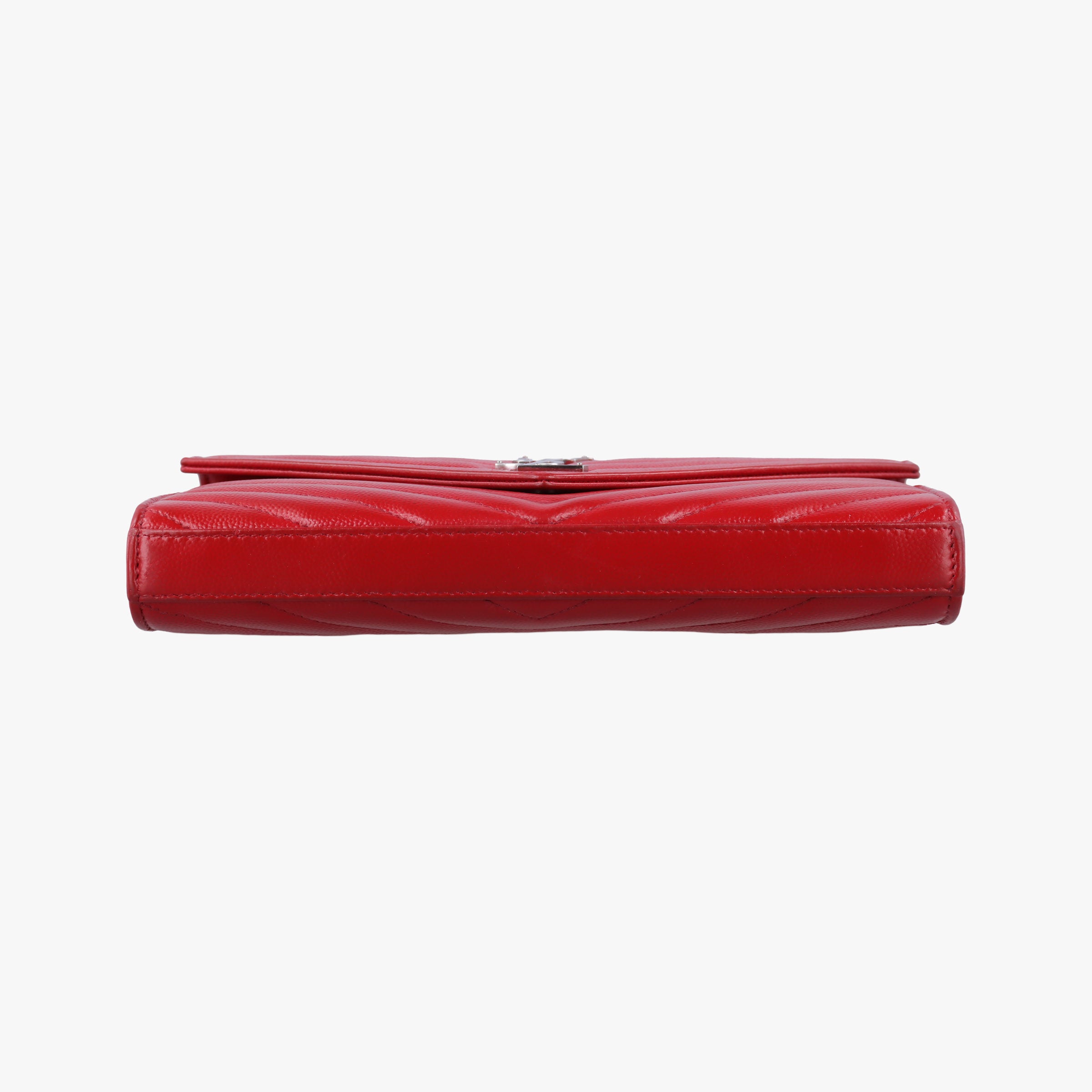 Pre-owned Yves Saint Laurent MONOGRAM Red Caviar Skin 377828 shoulderbag | stylenewstar