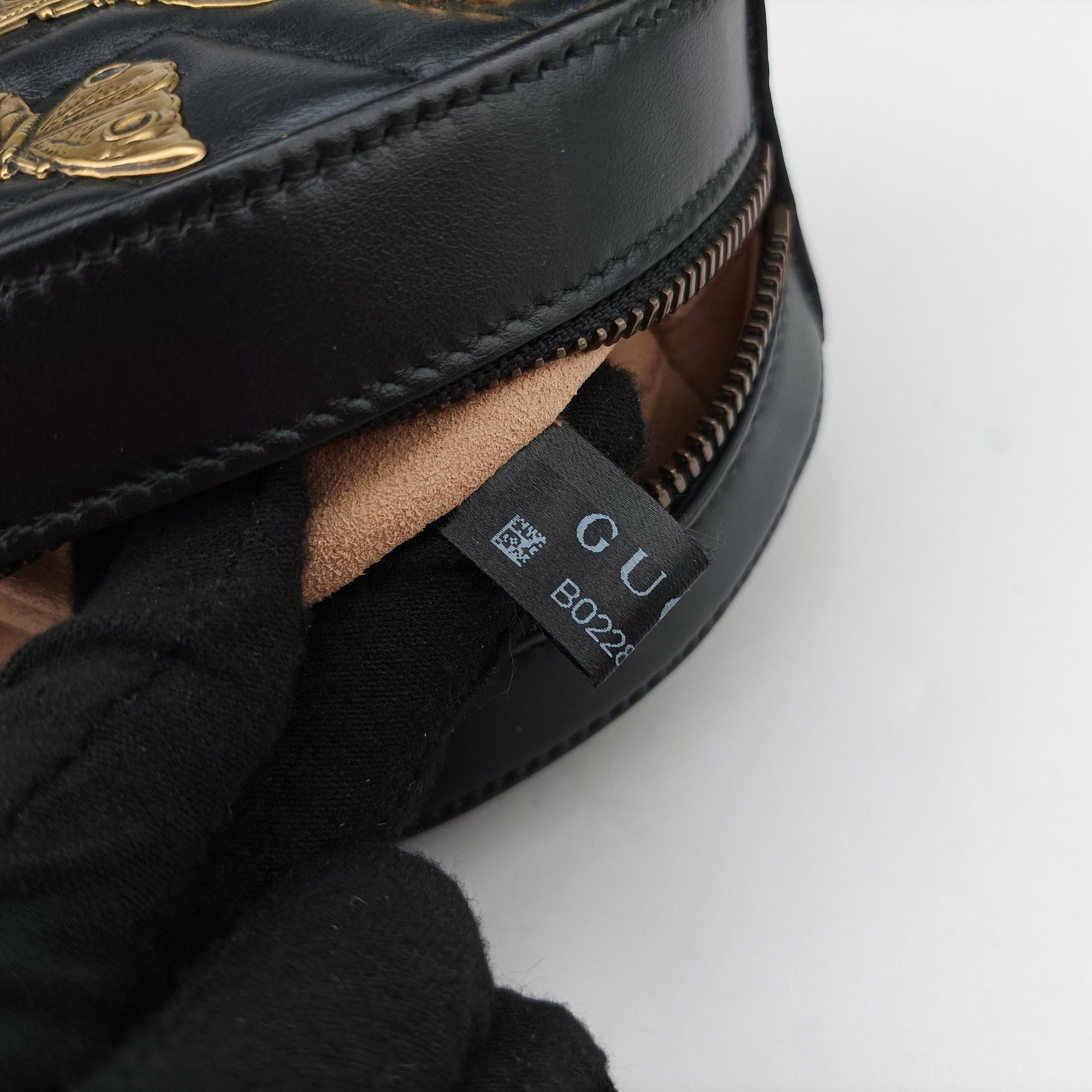 Vintage Gucci GG Marmont Animalier Black Leather 491294 clutchbag | stylenewstar