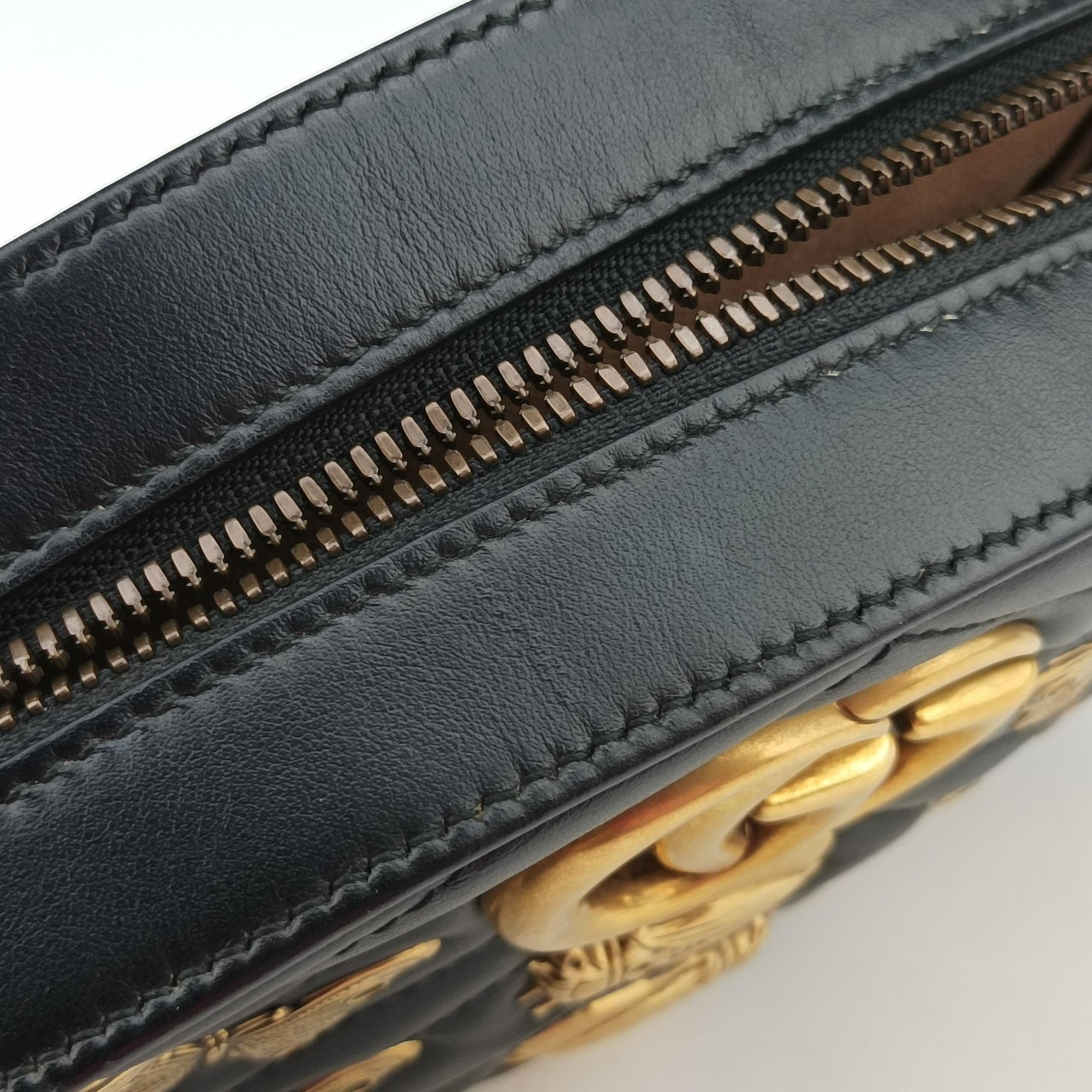 Vintage Gucci GG Marmont Animalier Black Leather 491294 clutchbag | stylenewstar