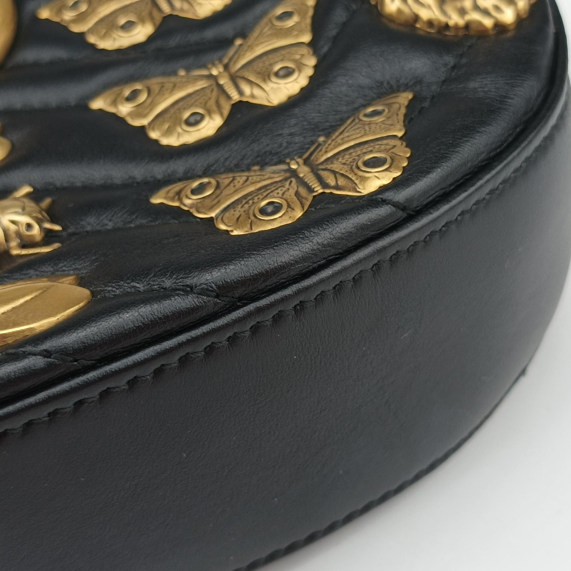Vintage Gucci GG Marmont Animalier Black Leather 491294 clutchbag | stylenewstar