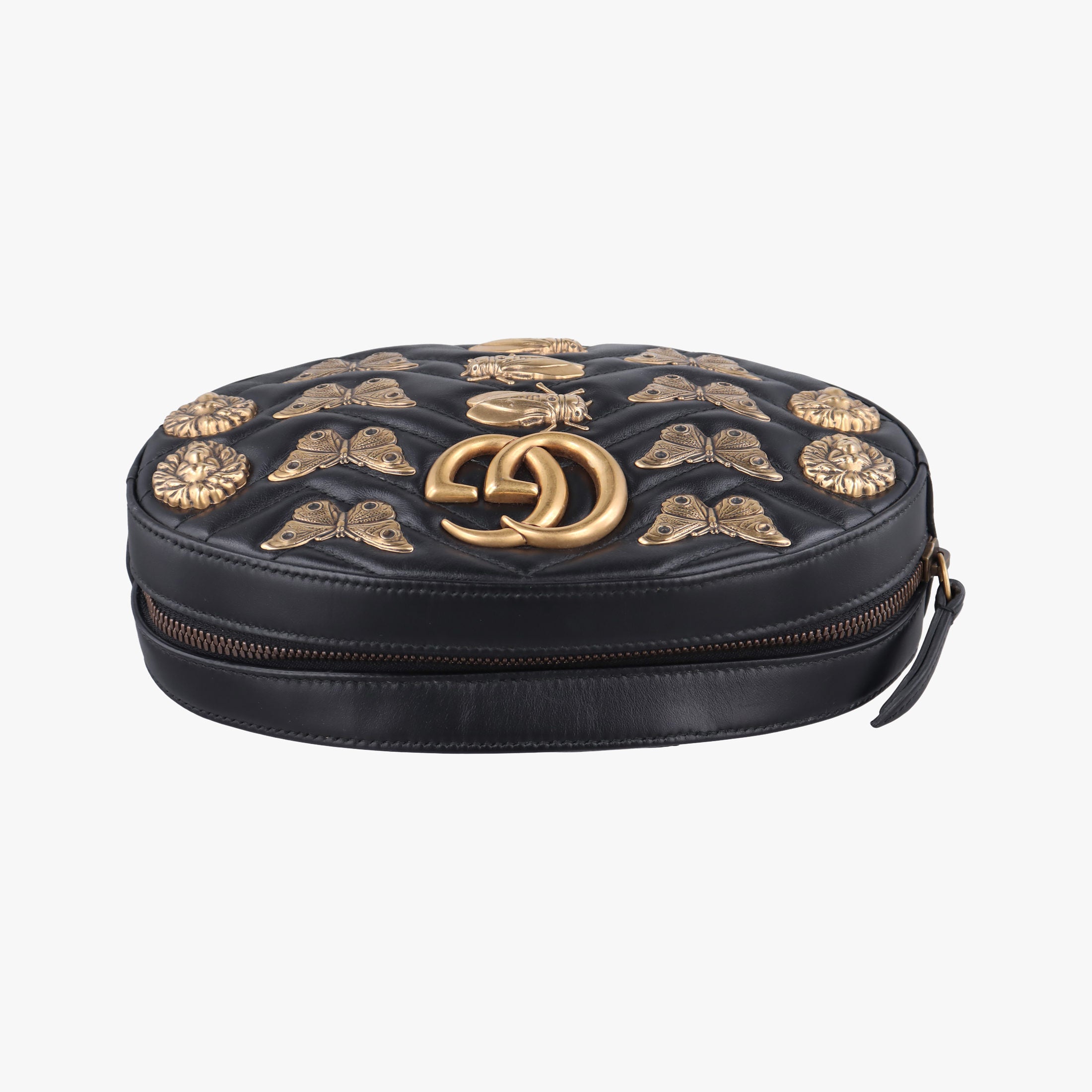 Vintage Gucci GG Marmont Animalier Black Leather 491294 clutchbag | stylenewstar