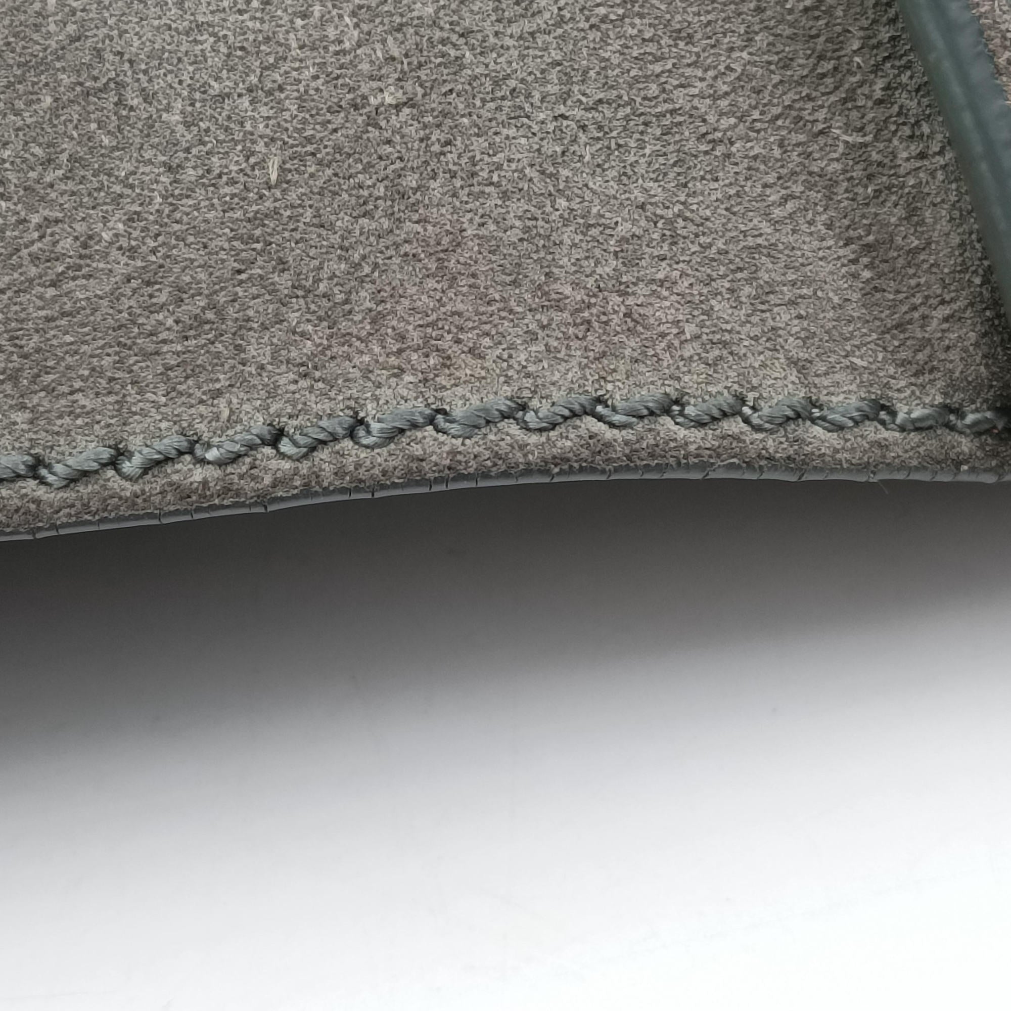 Vintage Celine Luggage Small Square Phantom GreenGrey Suede  handbag | stylenewstar