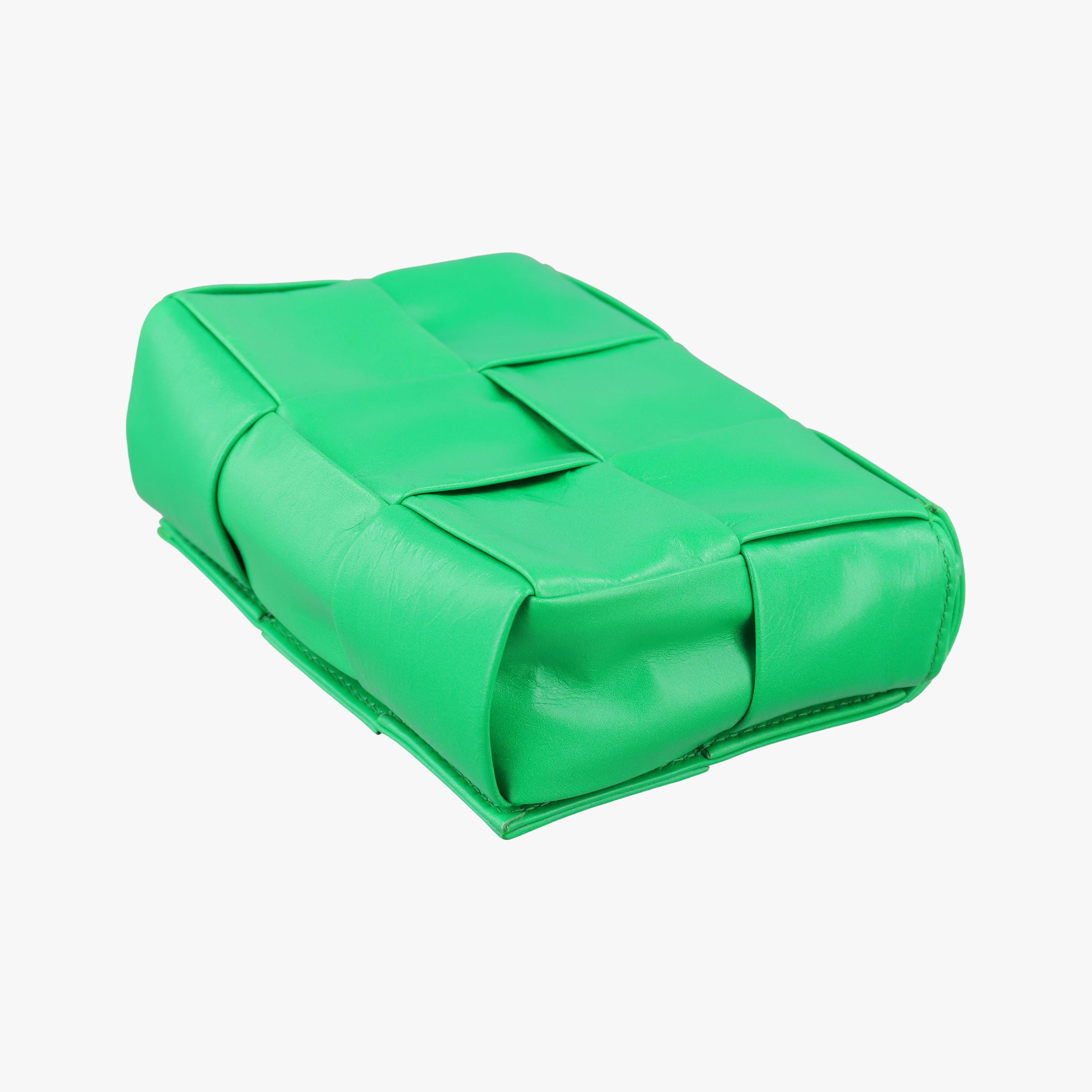 Pre-owned Bottega Veneta candy cassette Green lambskin  shoulderbag | stylenewstar
